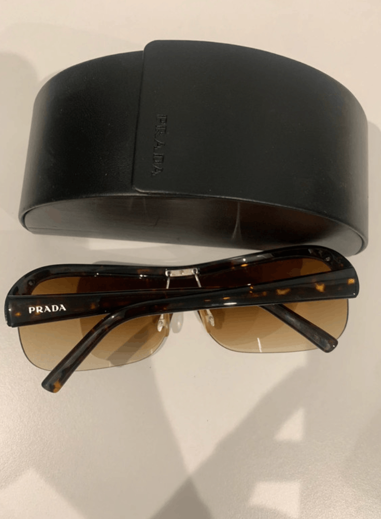 Prada × Vintage PRADA Sunglasses Rectangle Wrap Shield Sport Flame Star Size ONE SIZE - 3 Thumbnail