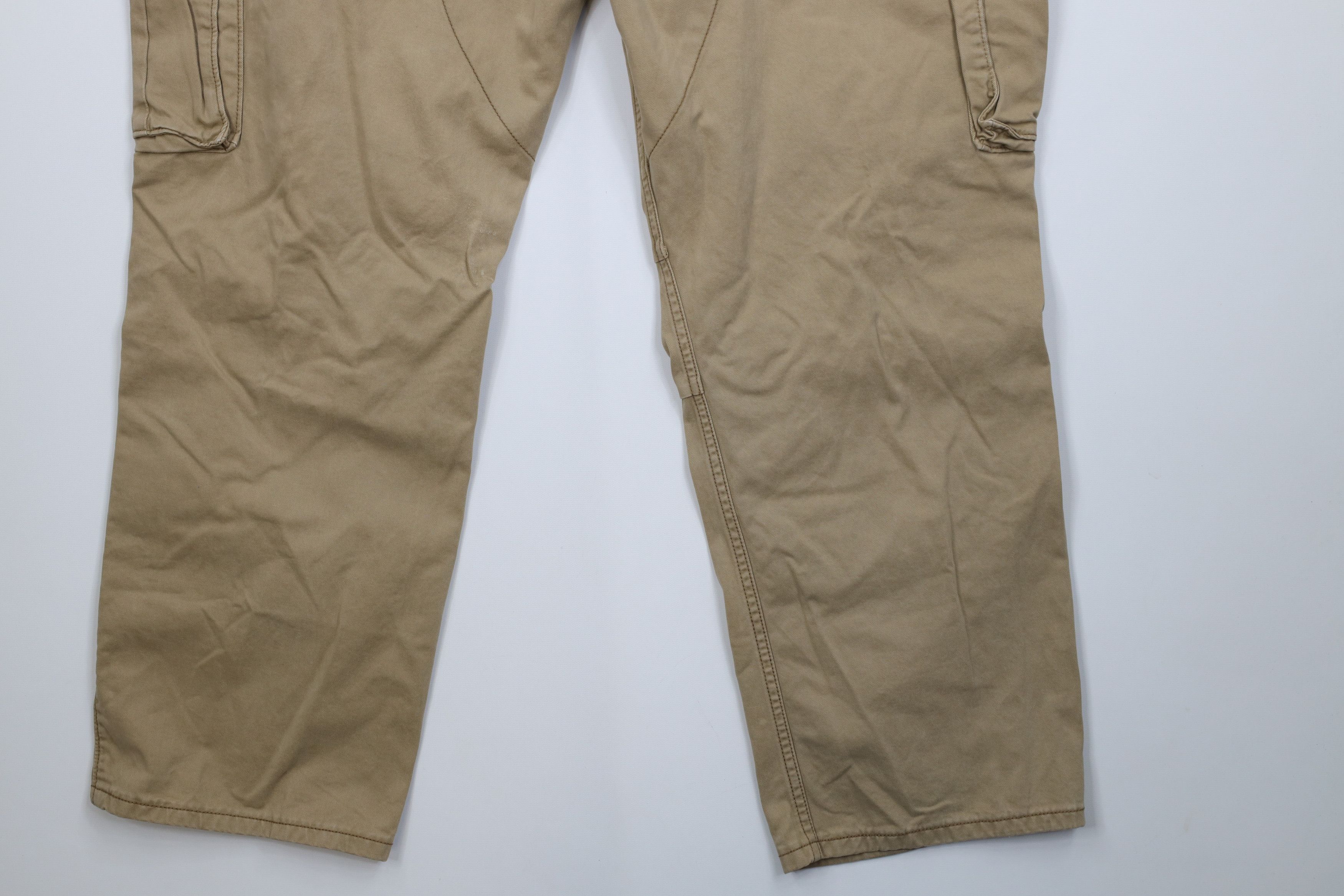 Levi's Vintage Y2K Levis Baggy Wide Leg Cargo Pants Brown Cotton Size US 40 / EU 56 - 12 Thumbnail
