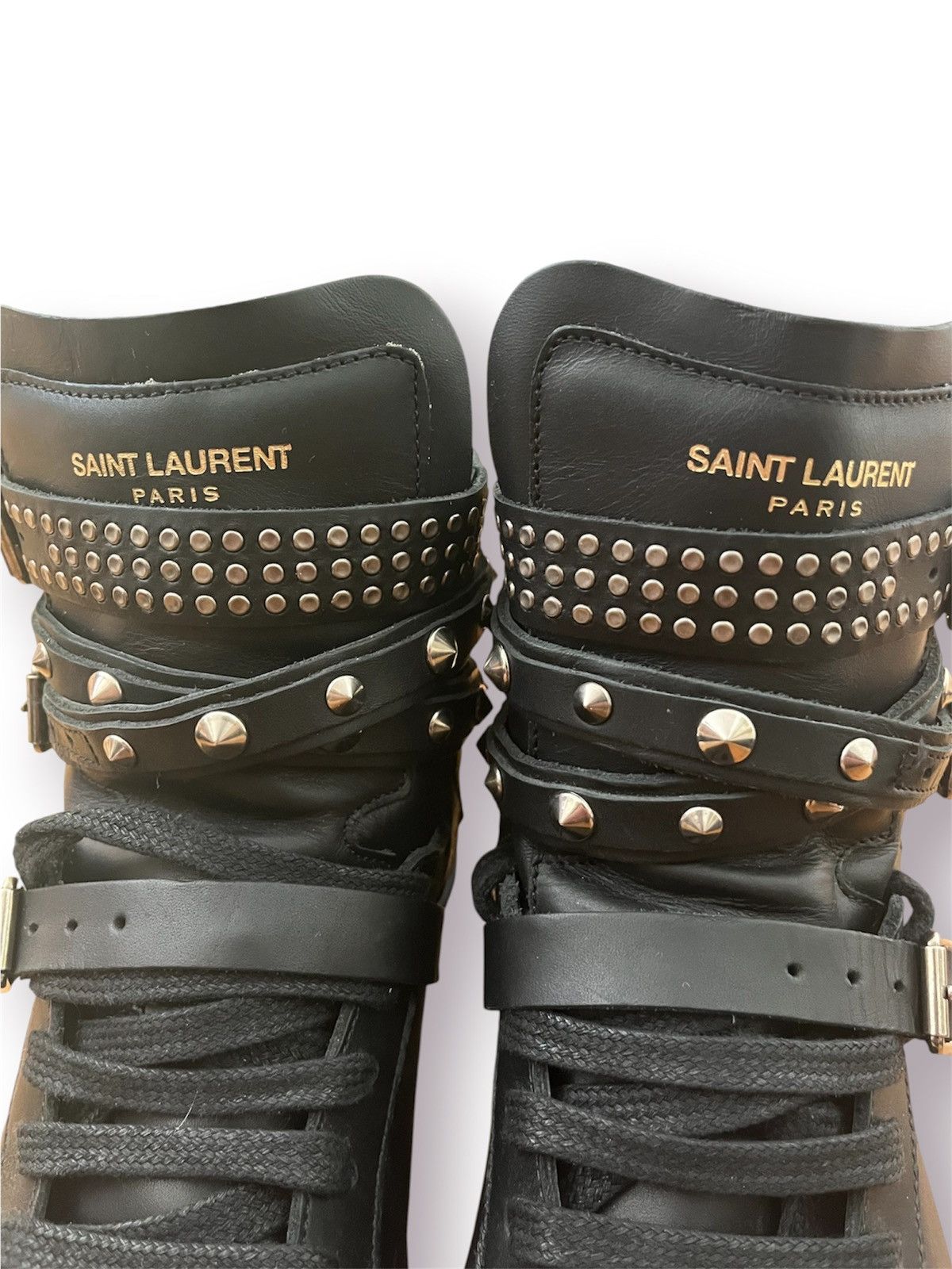 Saint Laurent Paris Saint Laurnet SL/16H belted high tops Size US 8.5 / IT 38.5 - 5 Thumbnail