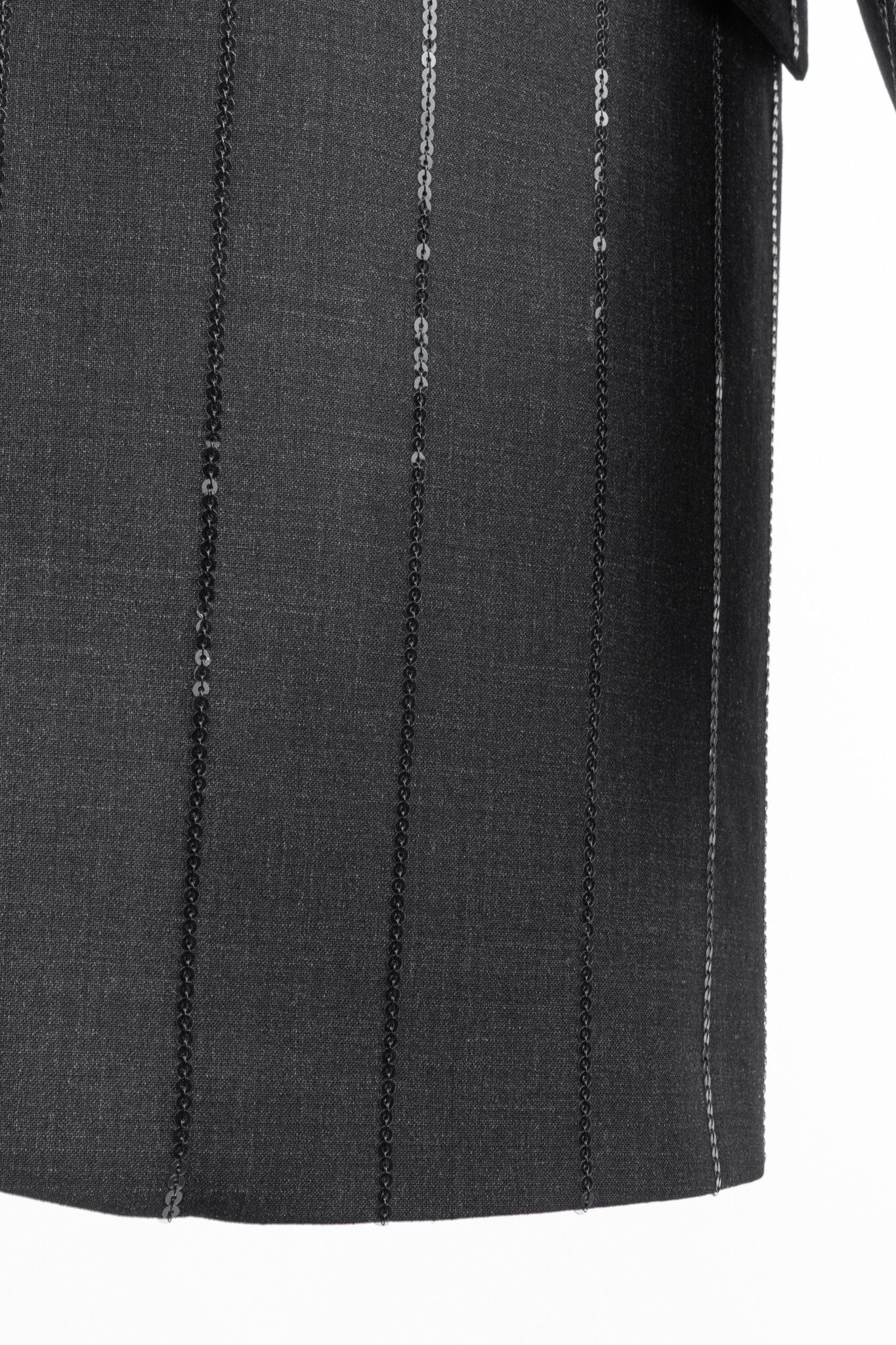 Brunello Cucinelli Brunello Cucinelli AW23 Wool-Blend Sequin-Stripe Blazer Size XL / US 12-14 / IT 48-50 - 8 Thumbnail