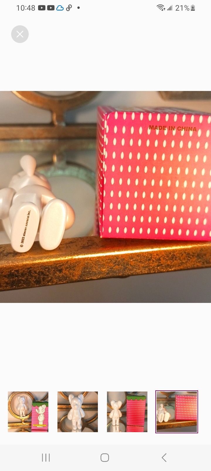Father Steve FATHER STEVE Village Mice MATTE WHITE MOUSE with a Box. Size ONE SIZE - 4 Thumbnail