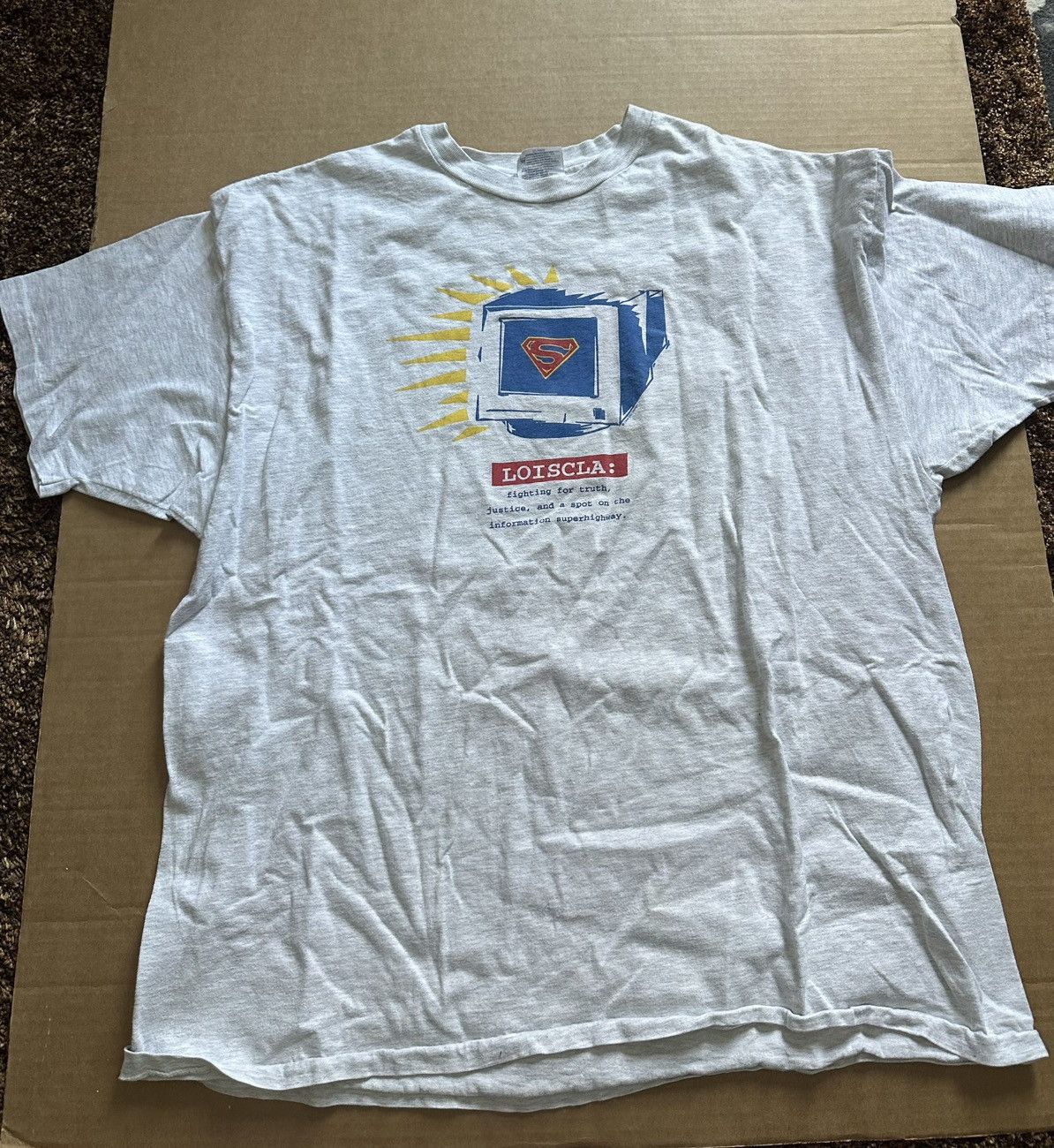 Vintage 1994 OEI design Superman shirt Size US XXL / EU 58 / 5 - 1 Thumbnail
