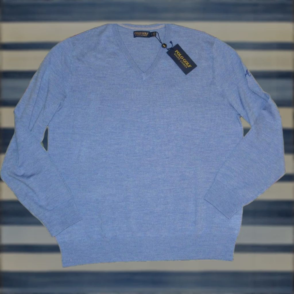 Ralph Lauren Polo Golf RALPH LAUREN Blue Merino Wool Atlanta Braves Sweater Large NWT Size US L / EU 52-54 / 3 - 1 Thumbnail