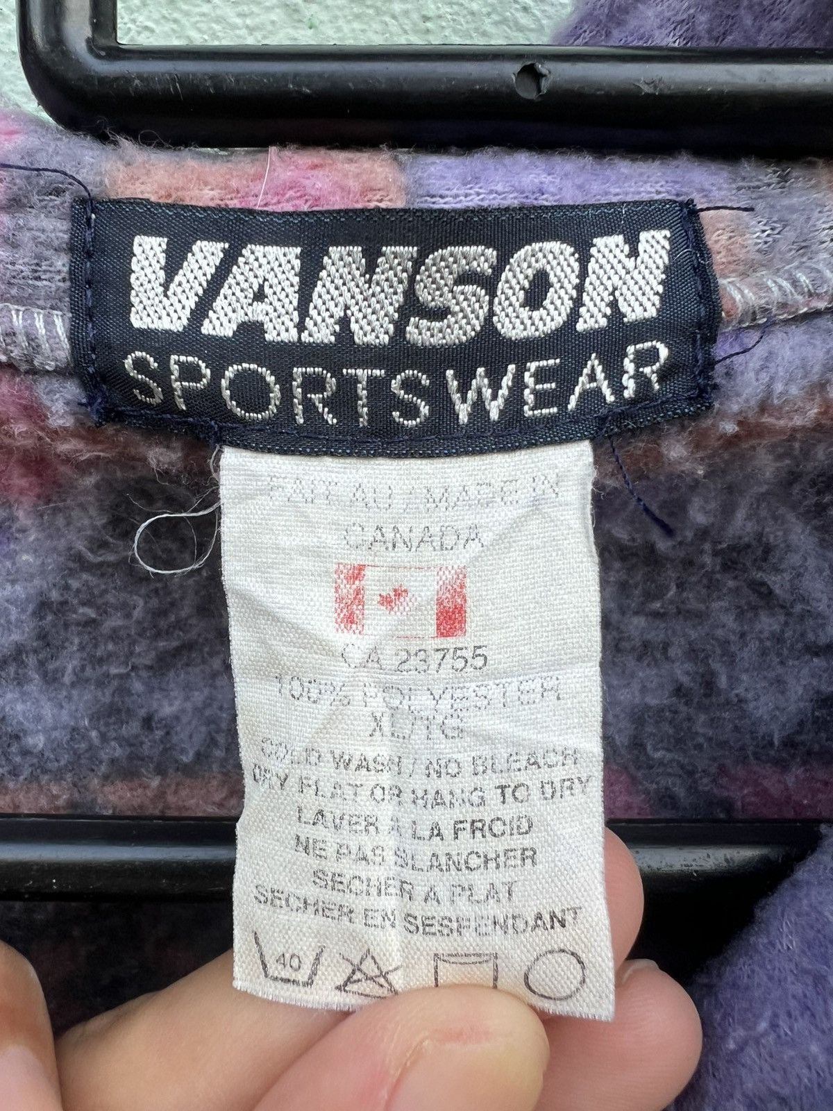 Vanson Leathers Vtg VANSON Sportswear Whistler Fleece Aztec Pattern Pullover Size US XL / EU 56 / 4 - 13 Thumbnail