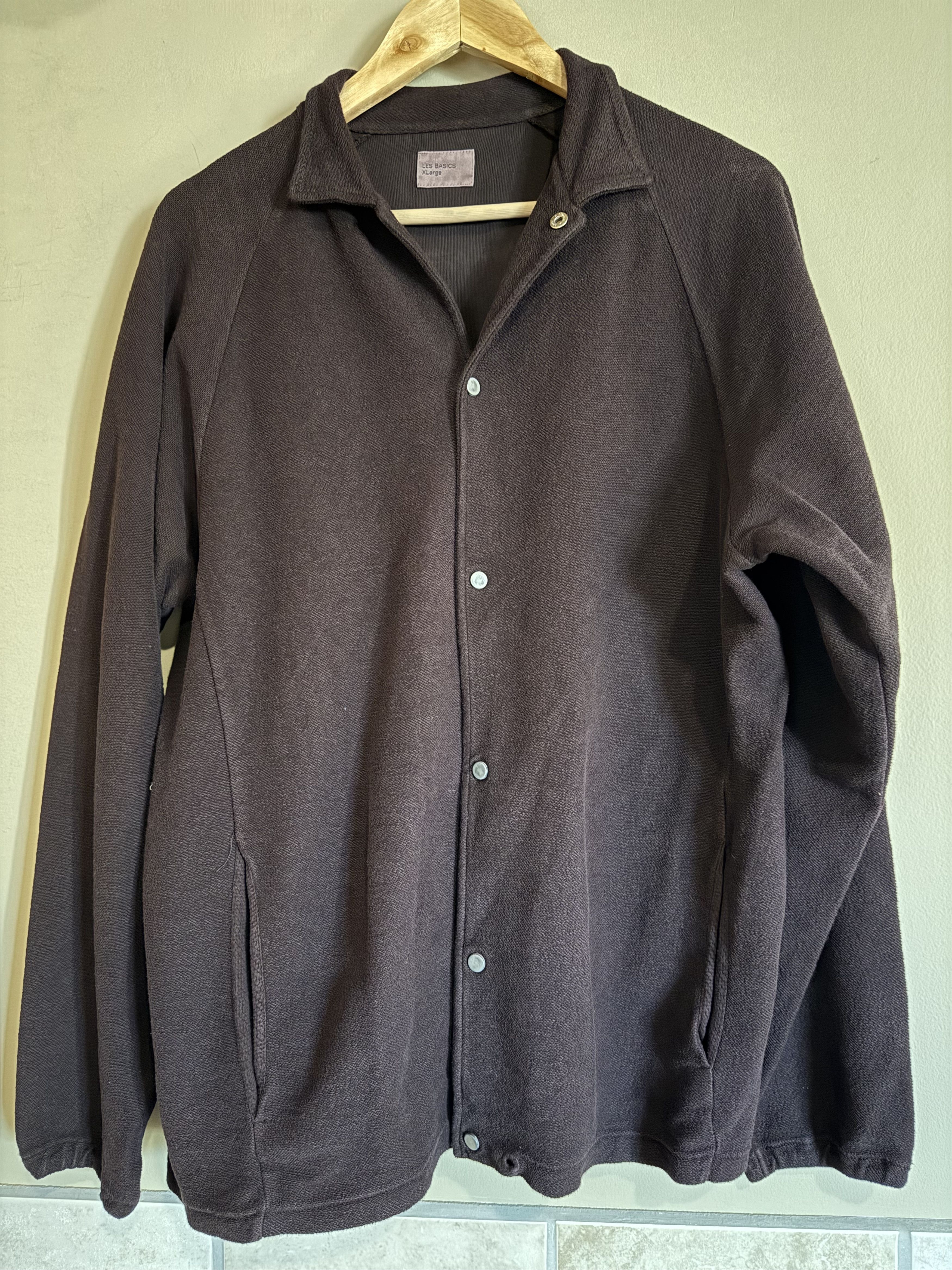 Les Basics Les Basics Plum Cotton Shirt Jacket, XL, Fits Like a Large Size US XL / EU 56 / 4 - 1 Thumbnail