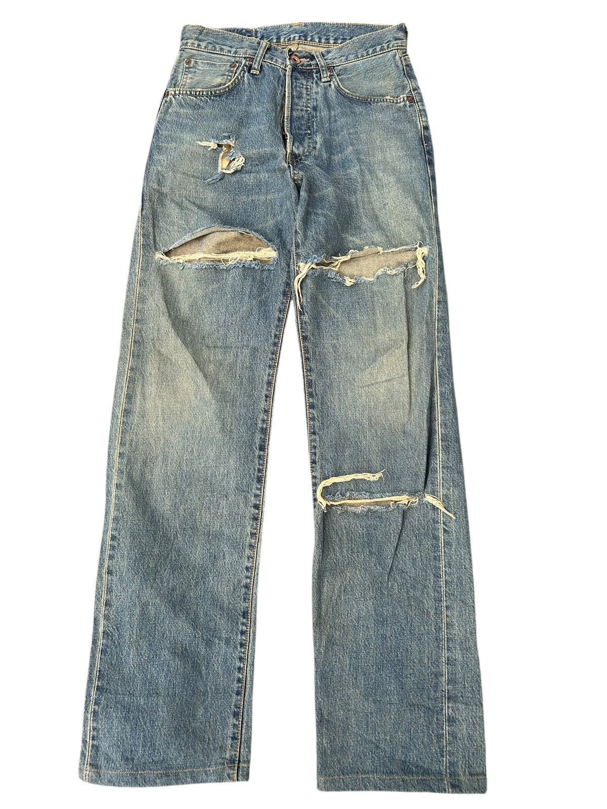 Japanese Brand × Kapital × Vintage Rusty Edwin Selvedge Distressed Denim Jeans Size US 27 - 3 Thumbnail
