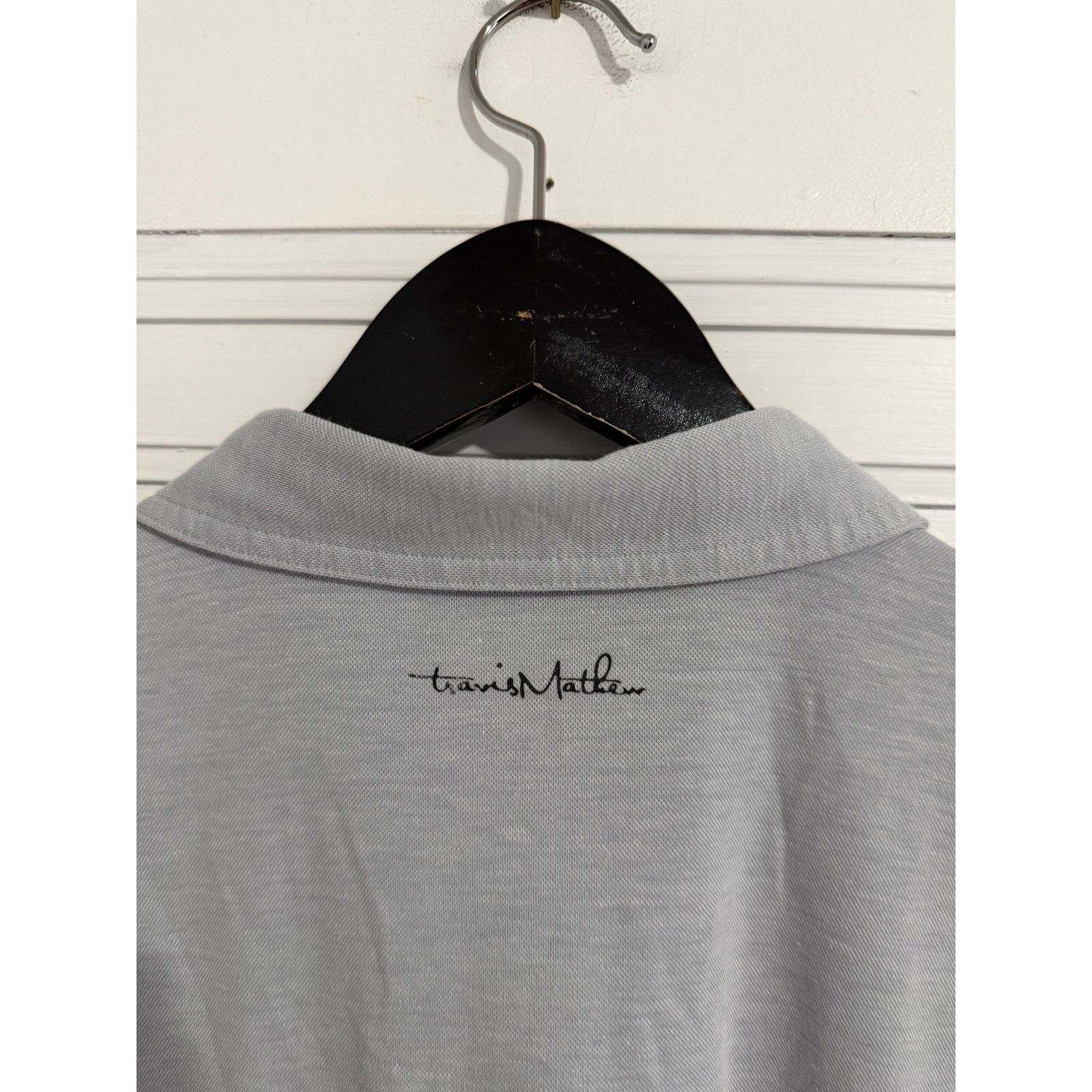 TravisMathew TravisMathew Gray and Blue Golf Polo Men's Size Large Size US L / EU 52-54 / 3 - 5 Thumbnail