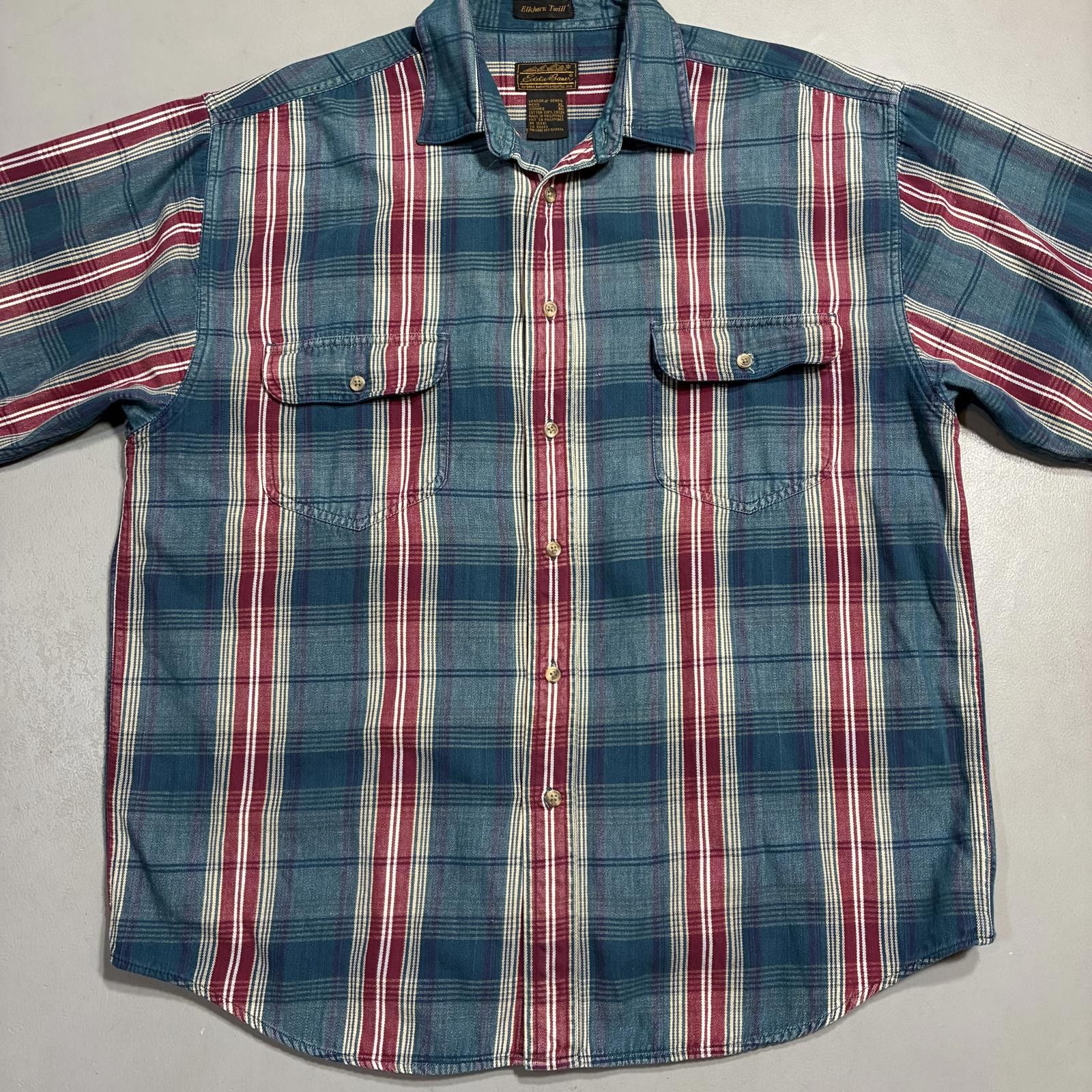 Eddie Bauer Vintage Eddie Bauer Flannel Shirt Men's XL Elkhorn Twill 90s Size US XL / EU 56 / 4 - 4 Thumbnail