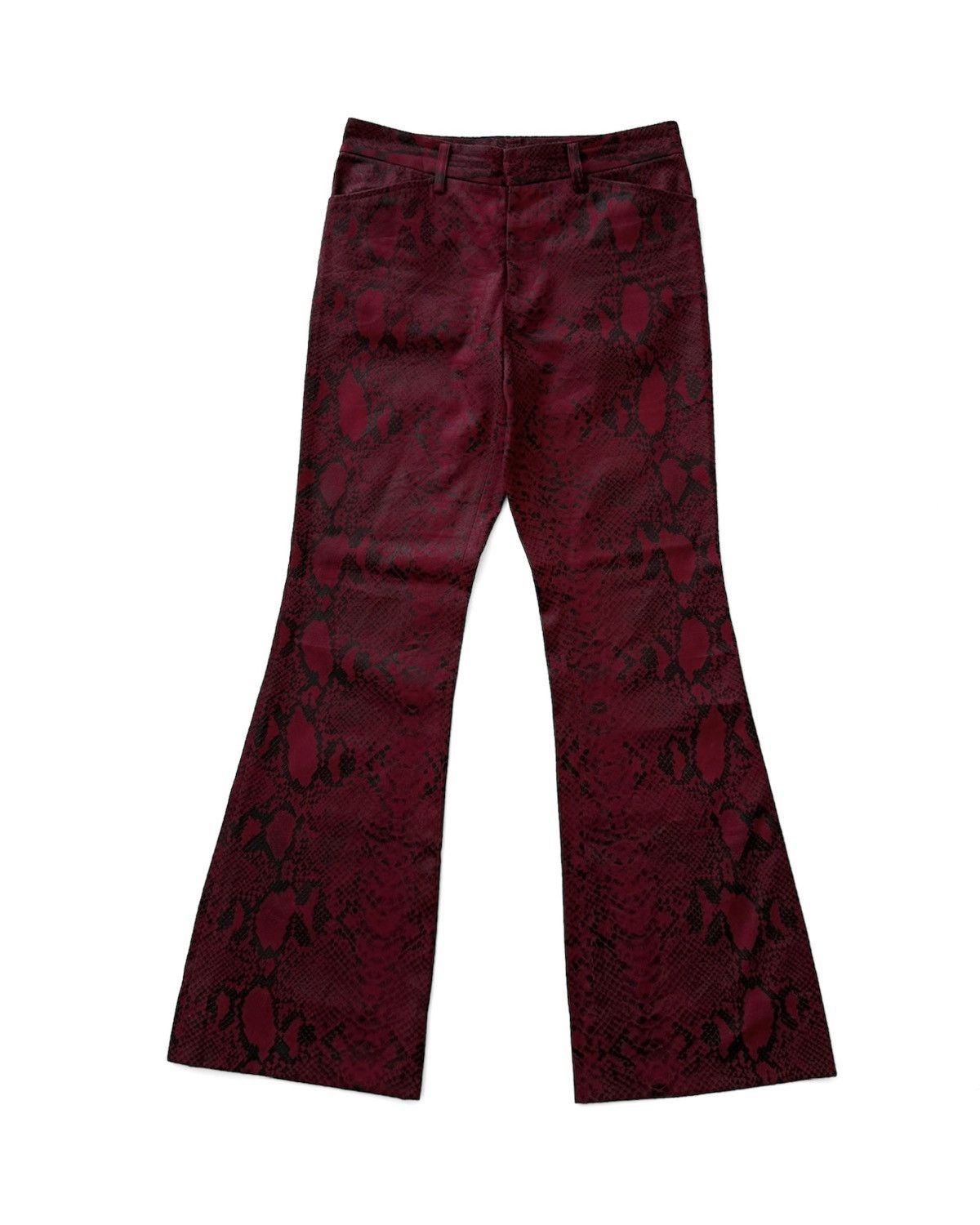 5351 POUR LES HOMMES VINTAGE 5351 POUR LES HOMMES SNAKESKIN LEATHER FLARED PANTS Size US 29 - 1 Thumbnail