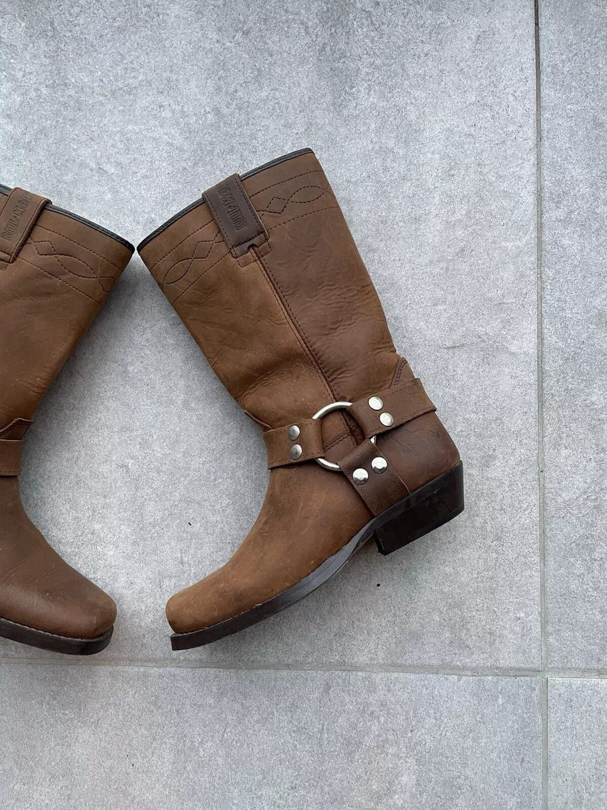 Vintage Bill Montana Womens Cowboy Western Boots Shoes Brown Learher Size US 6 / IT 36 - 12 Thumbnail