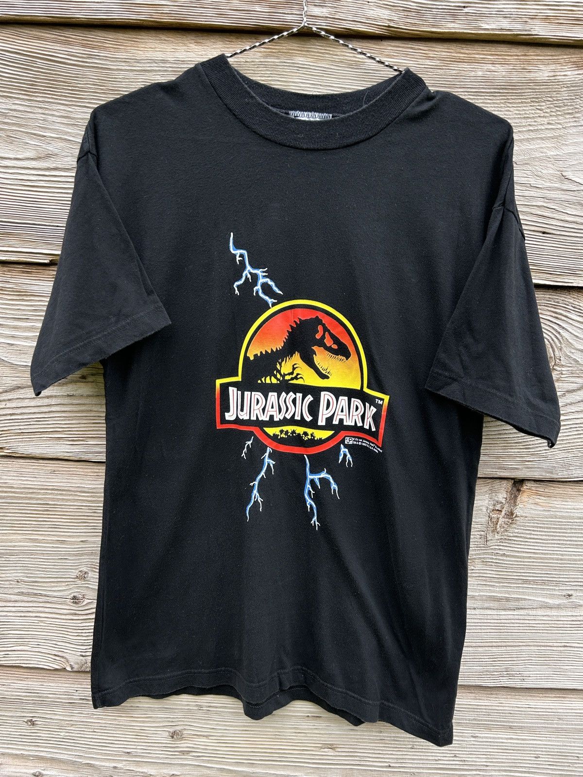 Vintage 90s Vintage Warner Bros Jurassic Park 1992 Thunder T-Shirt Size US M / EU 48-50 / 2 - 1 Thumbnail