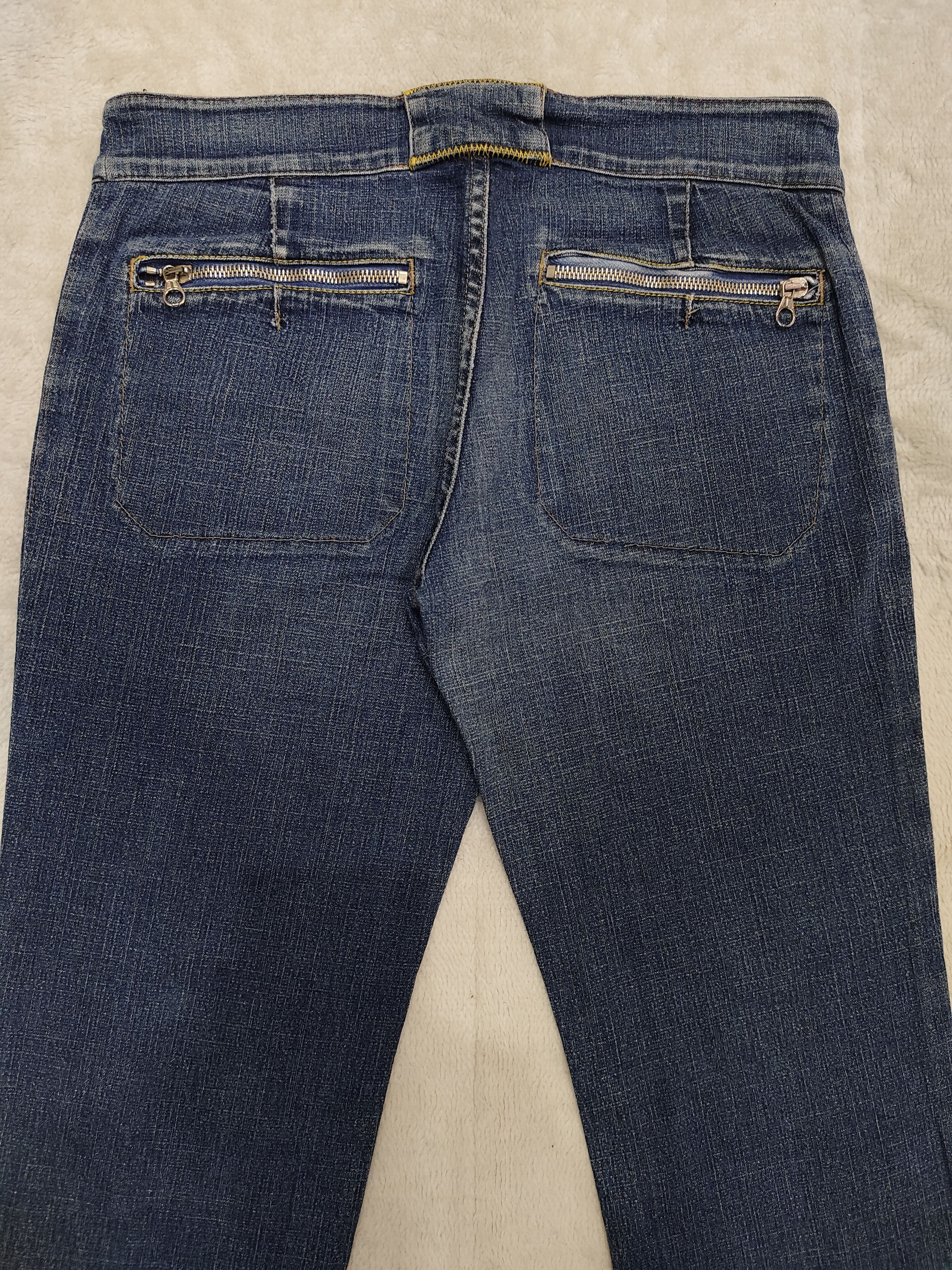 United Colors Of Benetton 00s Benetton💥 Y2K Zip Pocket Low Rise Straight Jeans Size 30" / US 8 / IT 44 - 5 Thumbnail