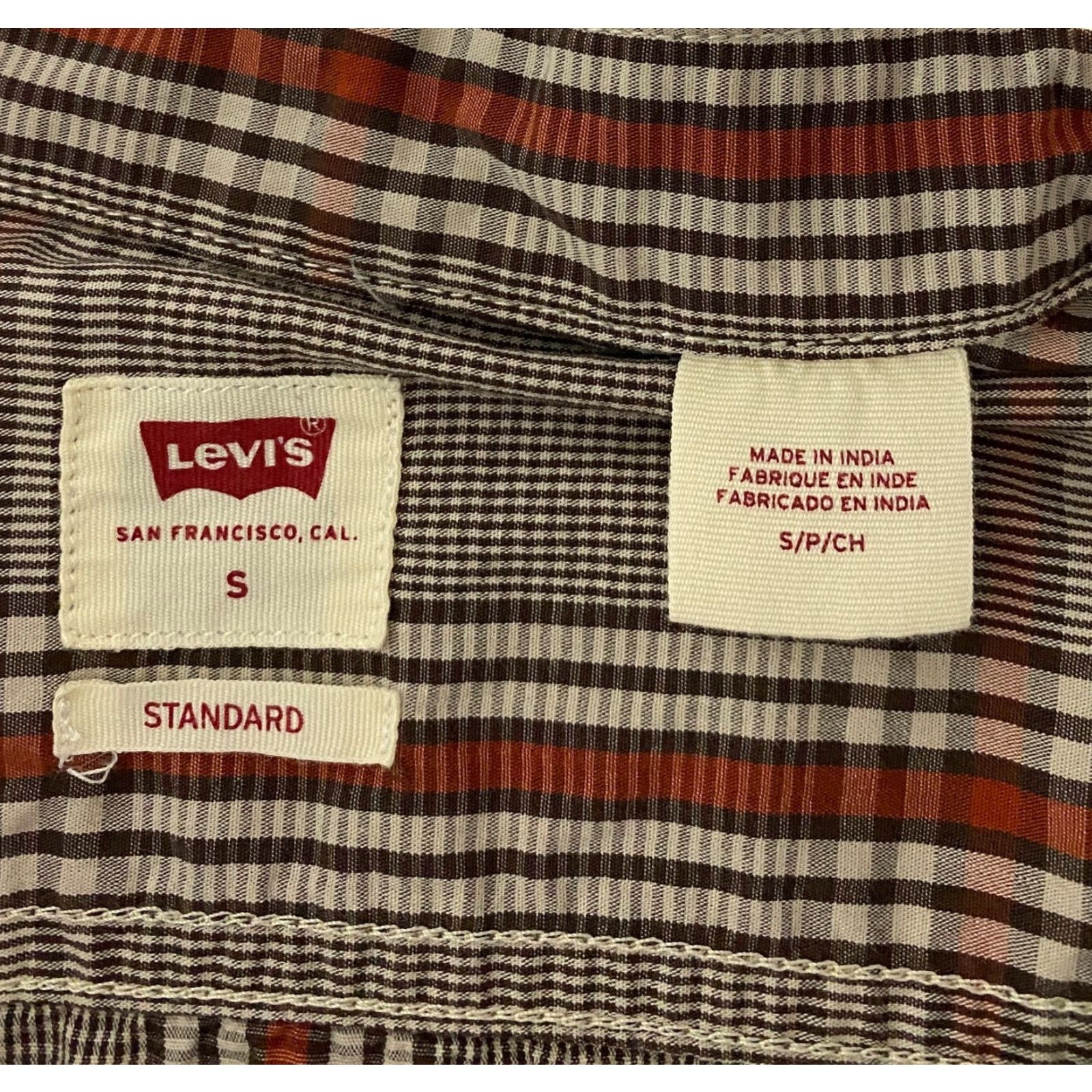 Levi's Levis Shirt Mens S Plaid Regular Button-Up Long Sleeve Casual Classic Pockets Multicolor Size US S / EU 44-46 / 1 - 6 Thumbnail