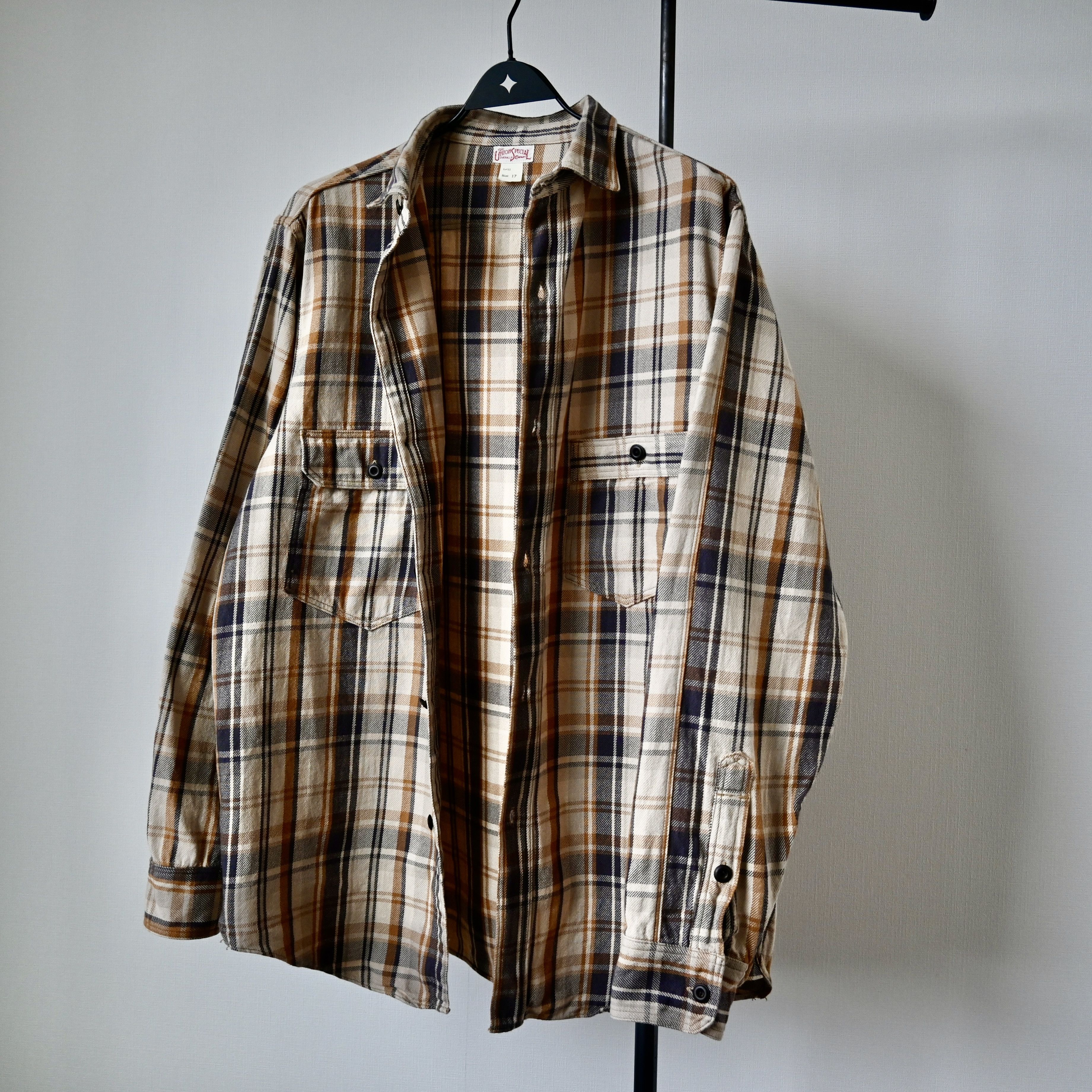 Freewheelers UNION SPECIAL OVERALLS plaid cotton work shirt made in Japan Size US XL / EU 56 / 4 - 22 Thumbnail