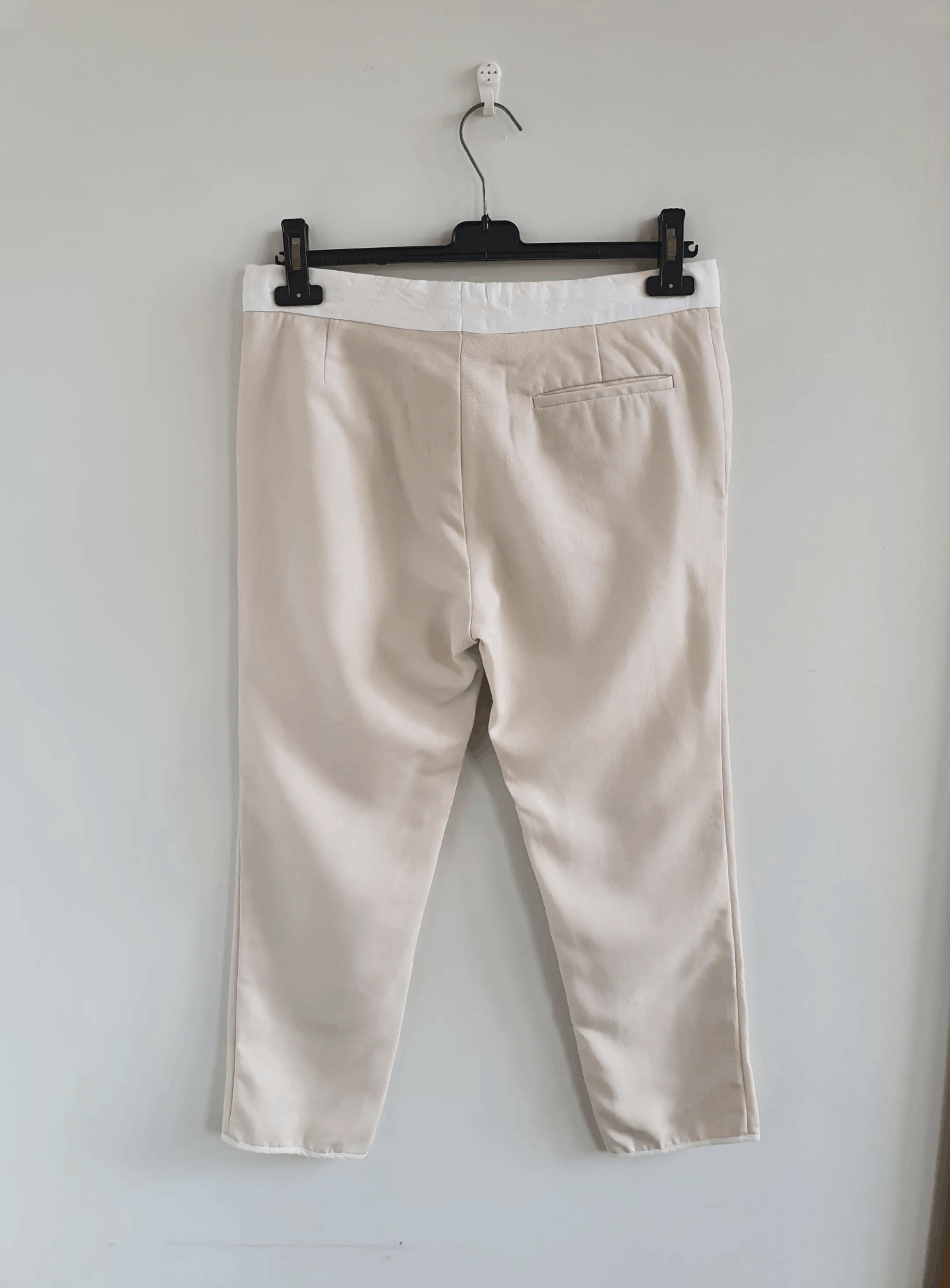 Haider Ackermann Haider Ackermann Cream Wool Classic Slim Fit Trouser Size US 30 / EU 46 - 2 Thumbnail