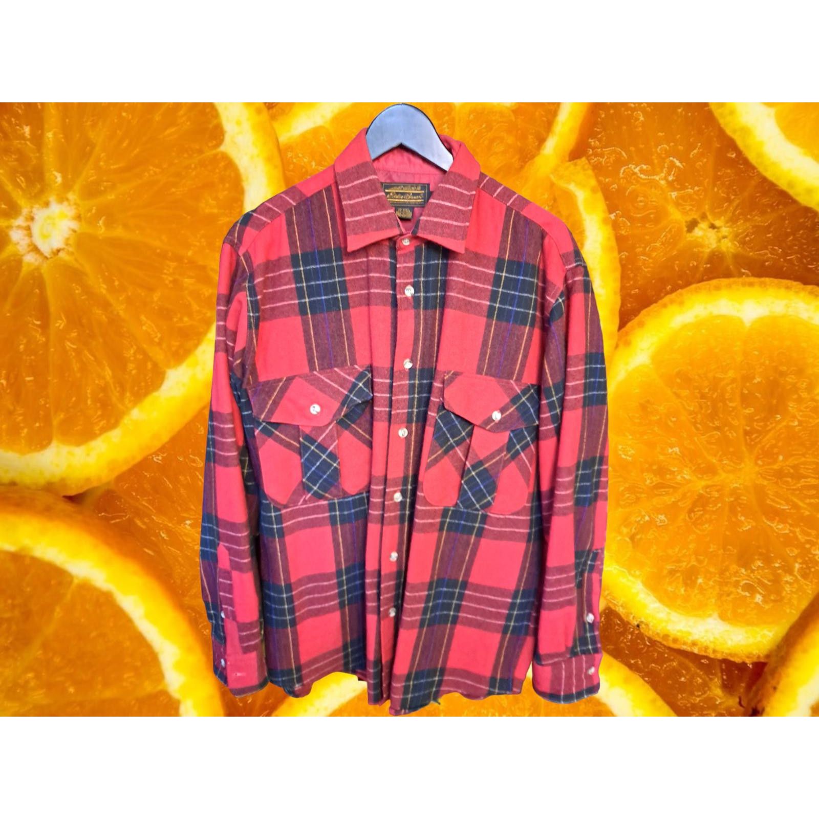 Eddie Bauer Eddie Bauer Red and Black Flannel 100% Wool Size Large Size US L / EU 52-54 / 3 - 1 Thumbnail