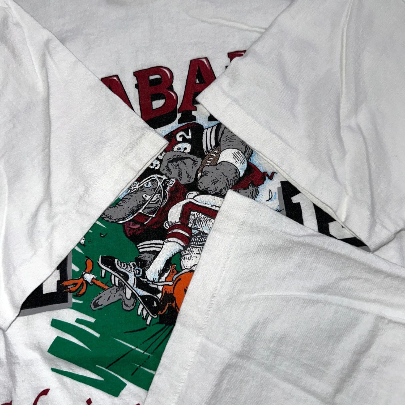 Champion Alabama 1992 VTG National Champions T Shirt L White Football RARE Single Stitch Crew Neck Men Tennessee River Shirt Vintage 90s Mens Size US L / EU 52-54 / 3 - 6 Thumbnail