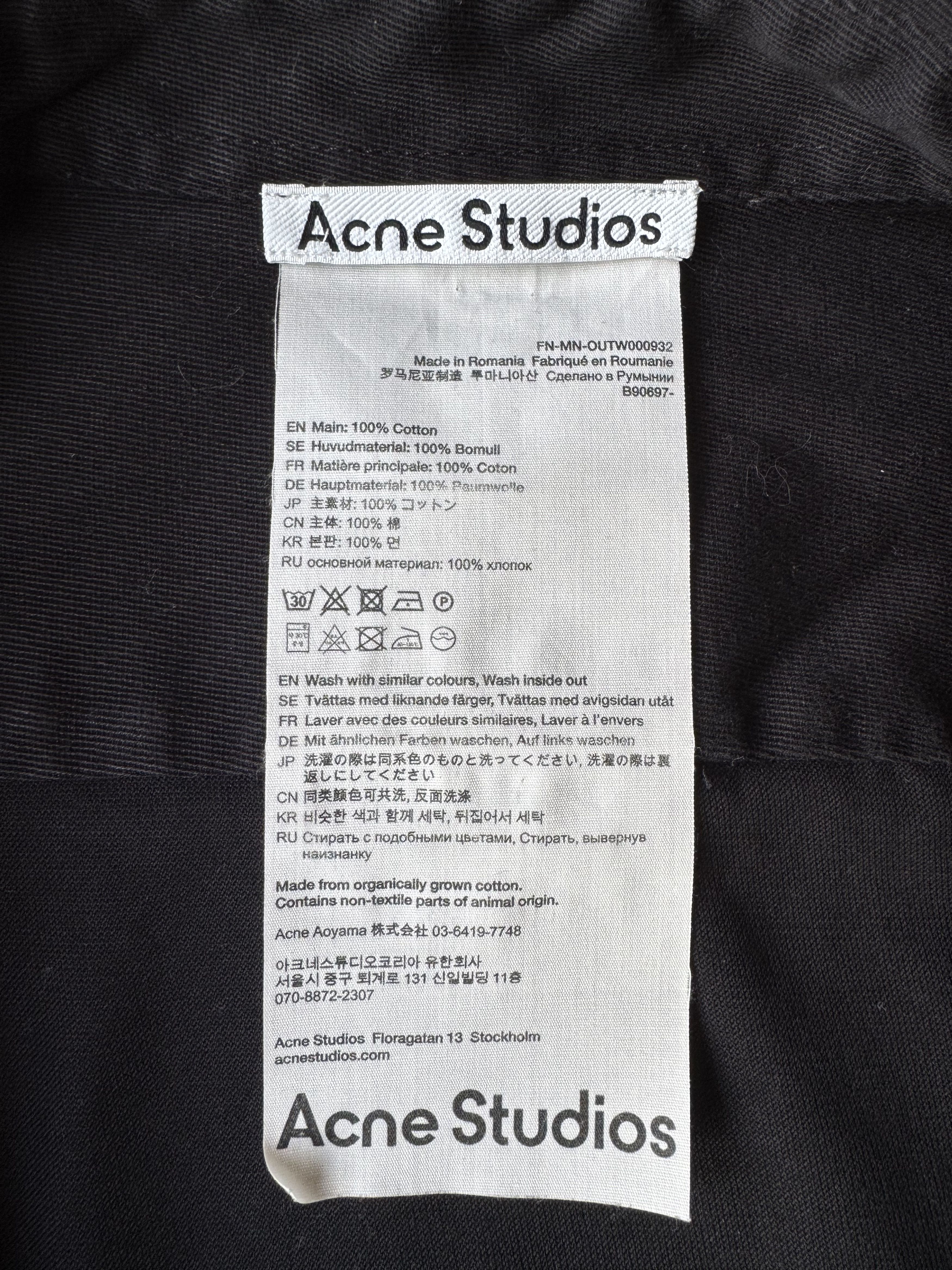 Acne Studios Acne Studios Odrox Cotton Twill Overshirt Size US S / EU 44-46 / 1 - 3 Thumbnail