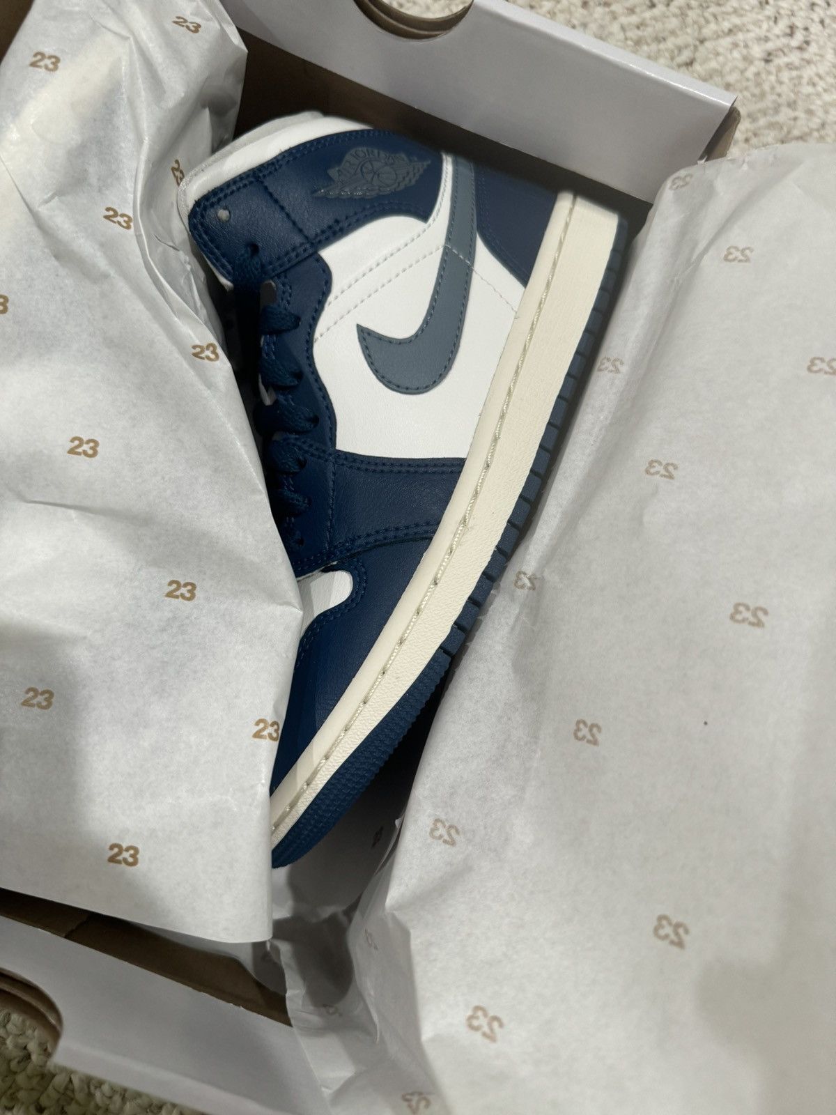 image of Jordan Nike Size 6 - Jordan 1 Mid Sky J French Blue W Shoes, Women's
