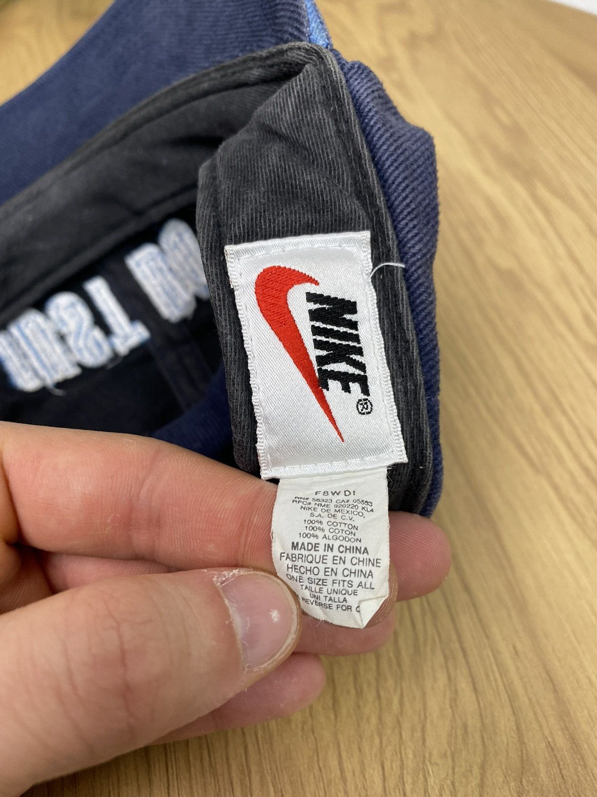Vintage Vintage 90s Nike “Just do it” Hat Cap Big Logo Blue Unisex Size ONE SIZE - 12 Thumbnail