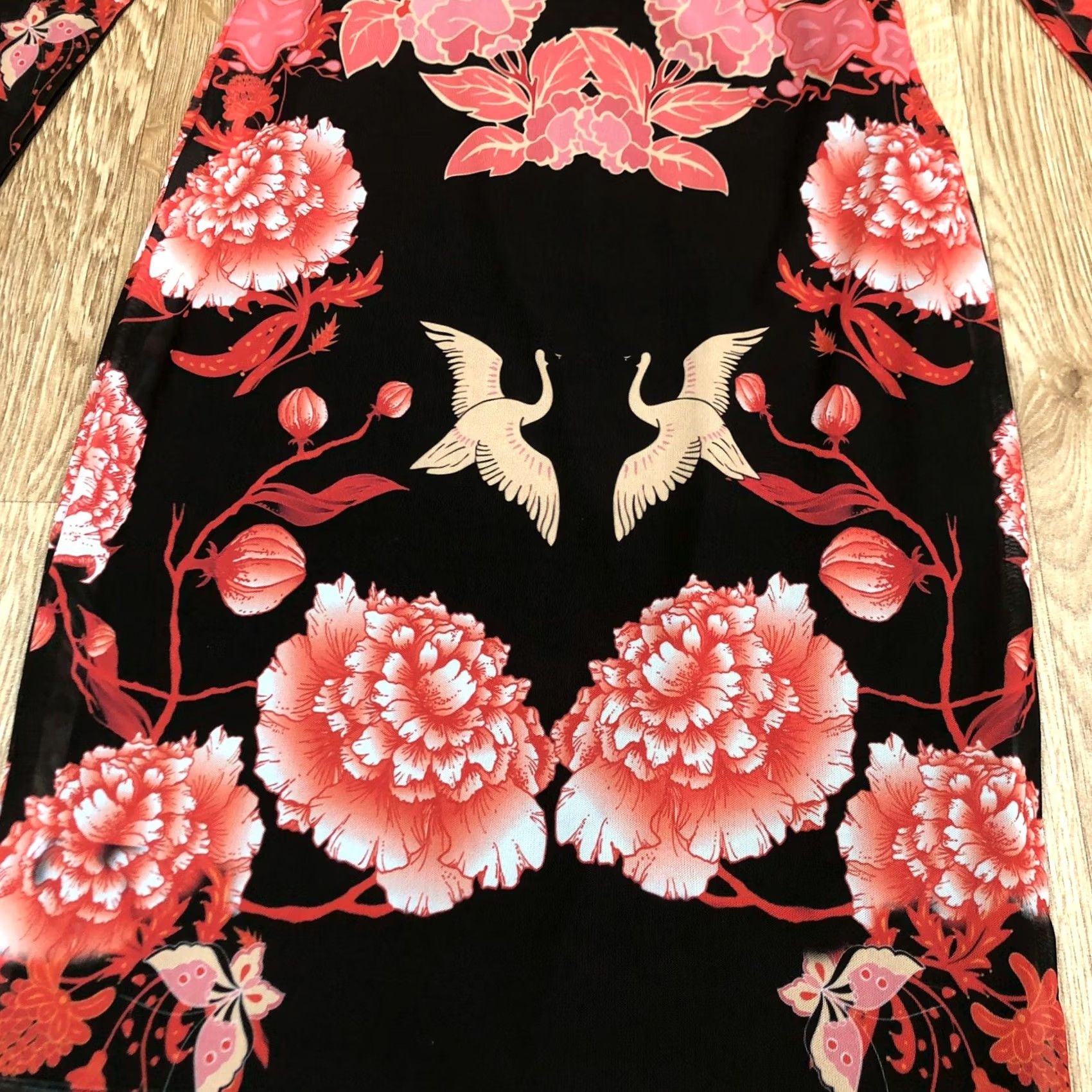 River Island River Island Decadence Black Floral Print Shift Dress UK 8 Long Sleeve BNWT Women’s Knee Length 96% Polyester 4% Elastane Size M / US 6-8 / IT 42-44 - 3 Thumbnail