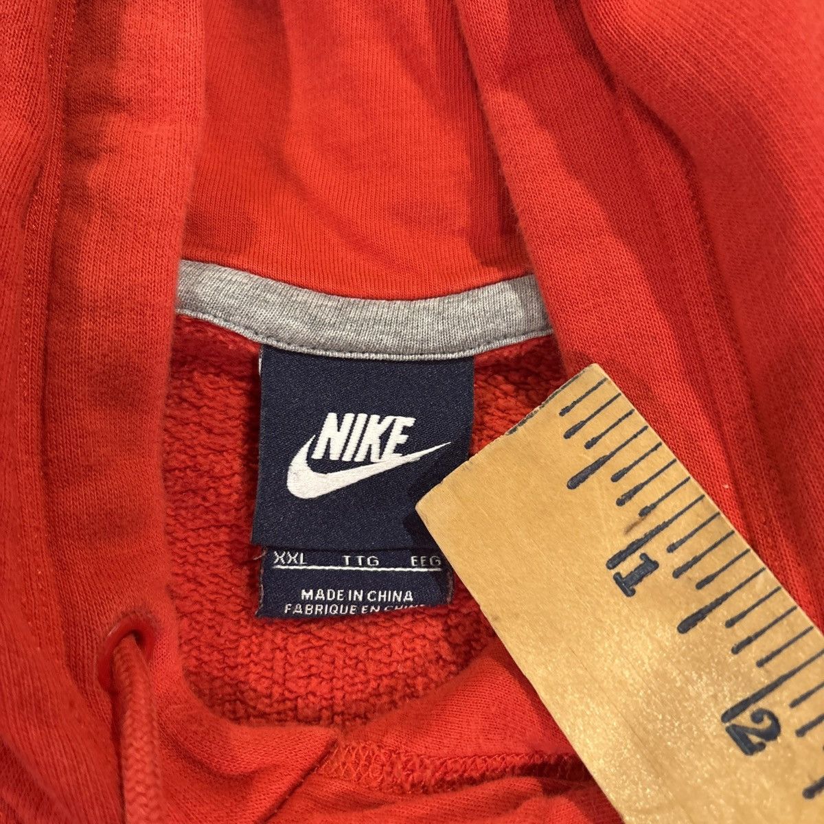 Nike Vintage Nike Hoodie Men XXL Red Center Spellout Hoodie Size US XXL / EU 58 / 5 - 5 Thumbnail