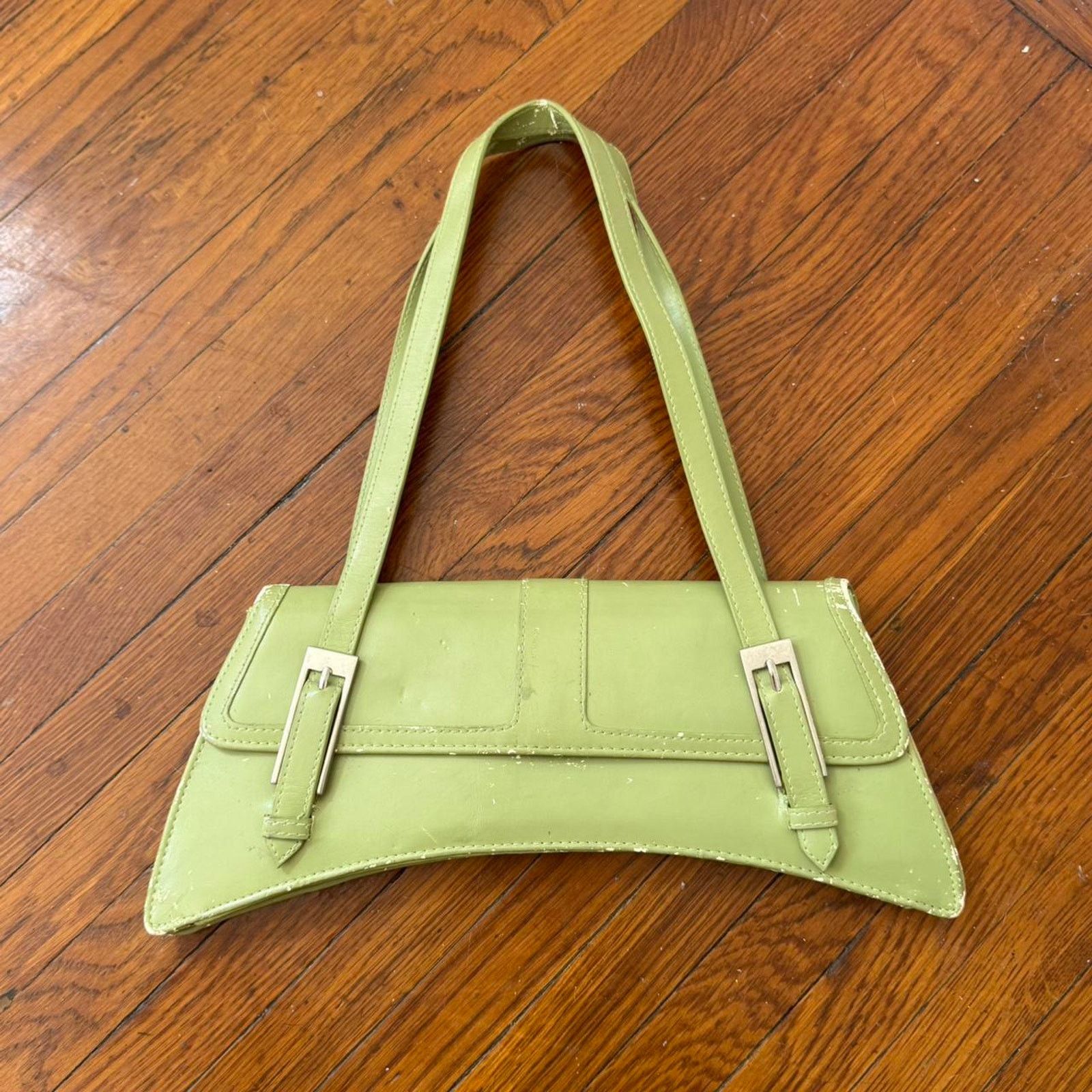 Vintage 🍏 Mint Y2K Shoulder Bag – angular baguette shape Size ONE SIZE - 1 Thumbnail