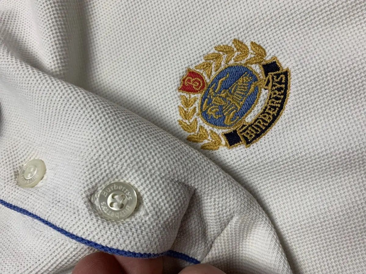 Burberry Vintage Burberry's white polo logo short sleeve L Size US L / EU 52-54 / 3 - 4 Thumbnail