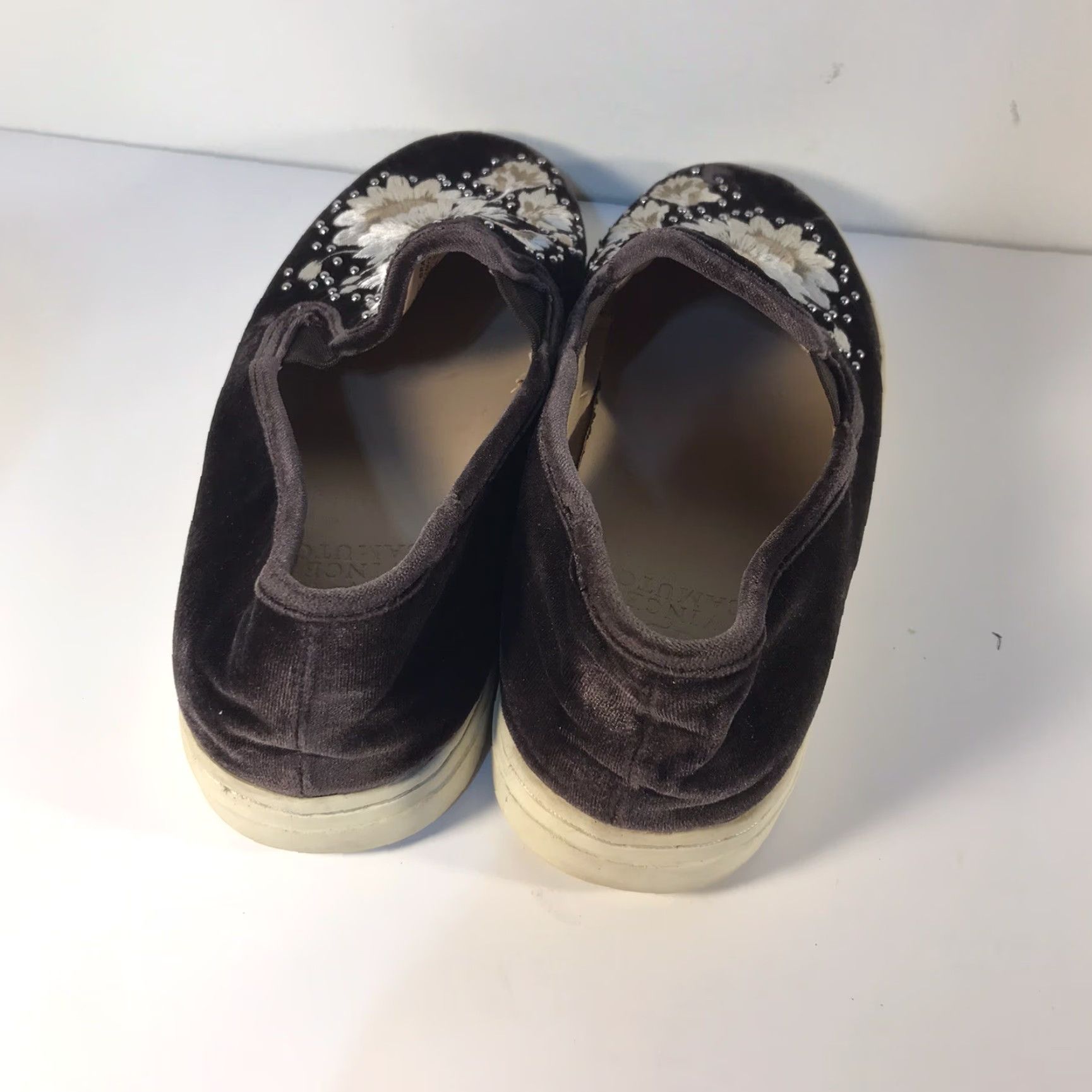 Vince Camuto Vince Camuto Brandia Purple Velvet Slip On Sneakers Womens Size 7.5 Floral Comfort Size US 8 / IT 38 - 3 Thumbnail