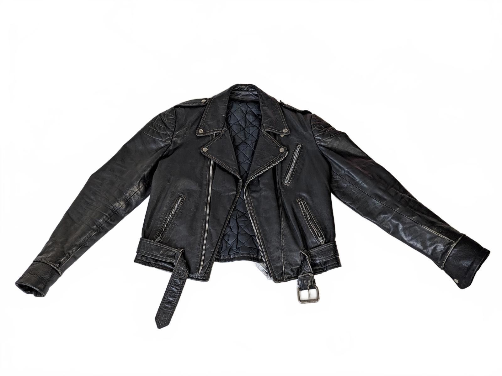 Other Revolution Canada 1980s Perfecto Biker Jacket Men Leather 44 Size US L / EU 52-54 / 3 - 6 Thumbnail