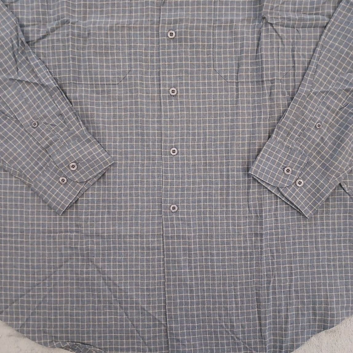 Castore Forecast Shirt Mens 2XL Gray Beige Plaid Long Sleeve Button-Down Shirt Size US XXL / EU 58 / 5 - 3 Thumbnail