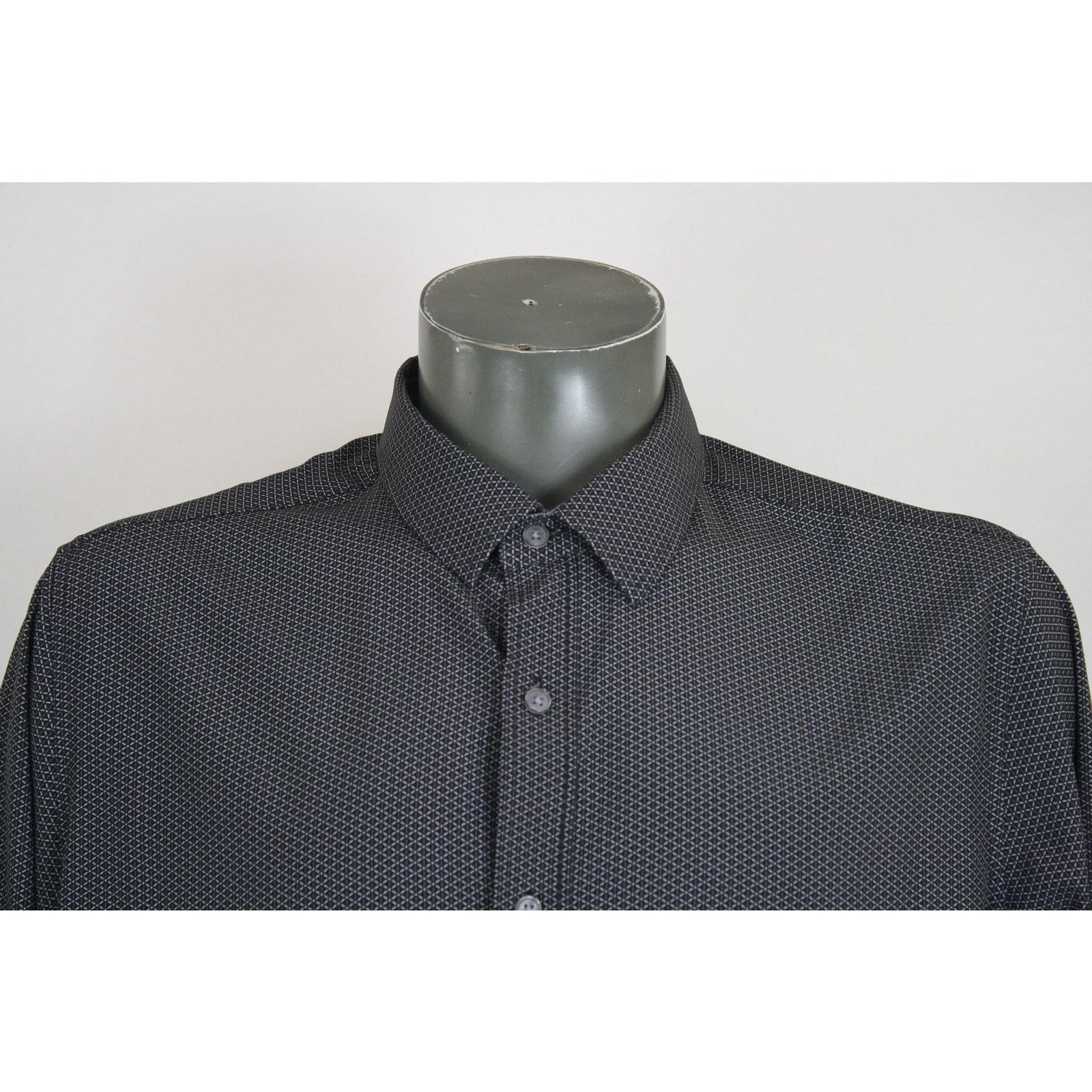 Robert Graham Thomas Sterling Mens L Performance Stretch Dress Shirt Gray Size US L / EU 52-54 / 3 - 2 Thumbnail