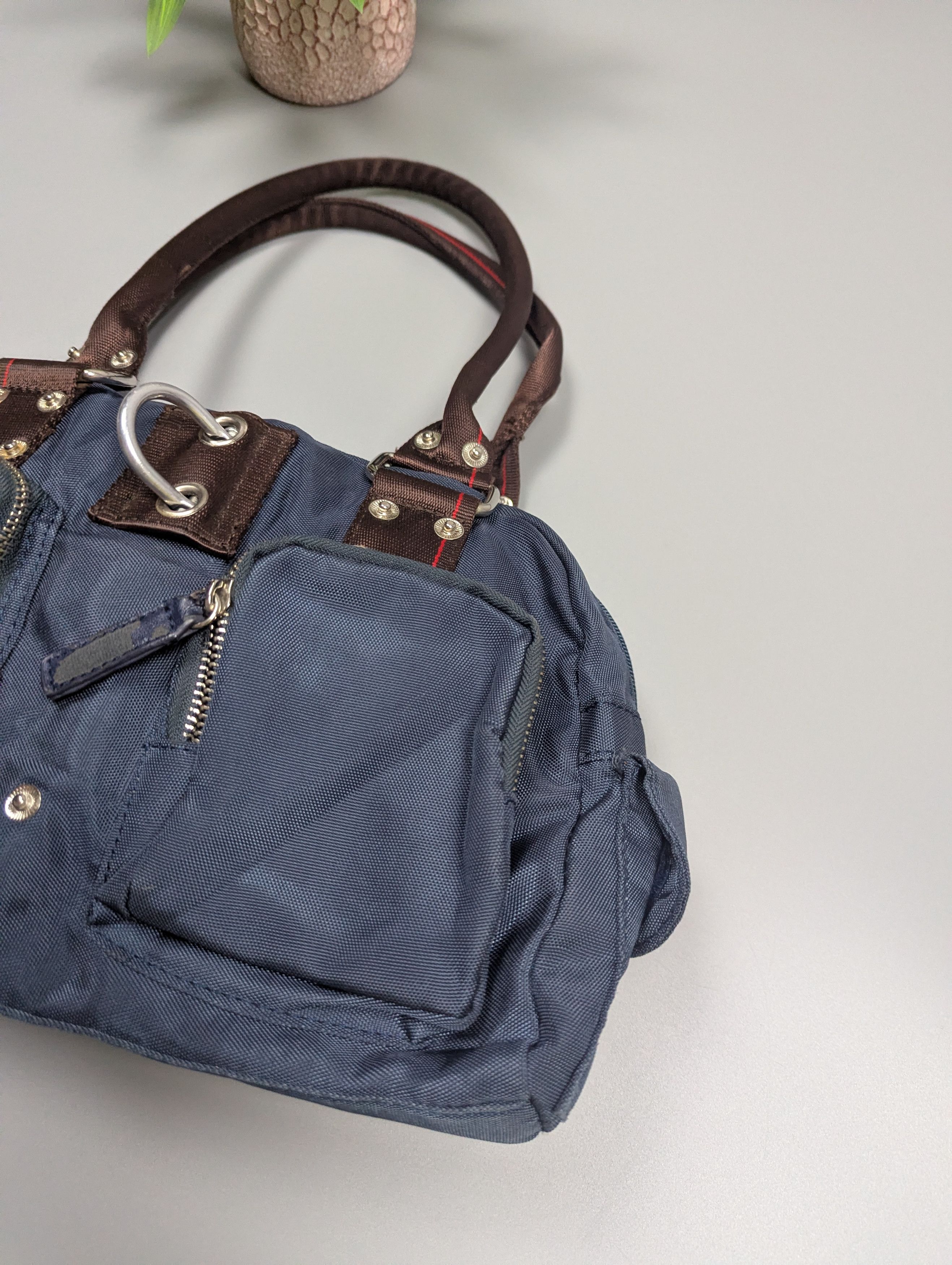 Vintage Vintage Y2K Blue Canvas Multi-Pocket Utility Bag Size ONE SIZE - 5 Thumbnail