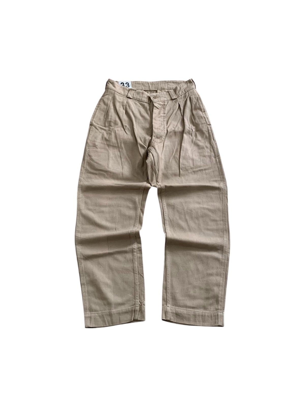 Vintage Vintage French Army Military Khaki Trousers Size US 33 - 1 Thumbnail