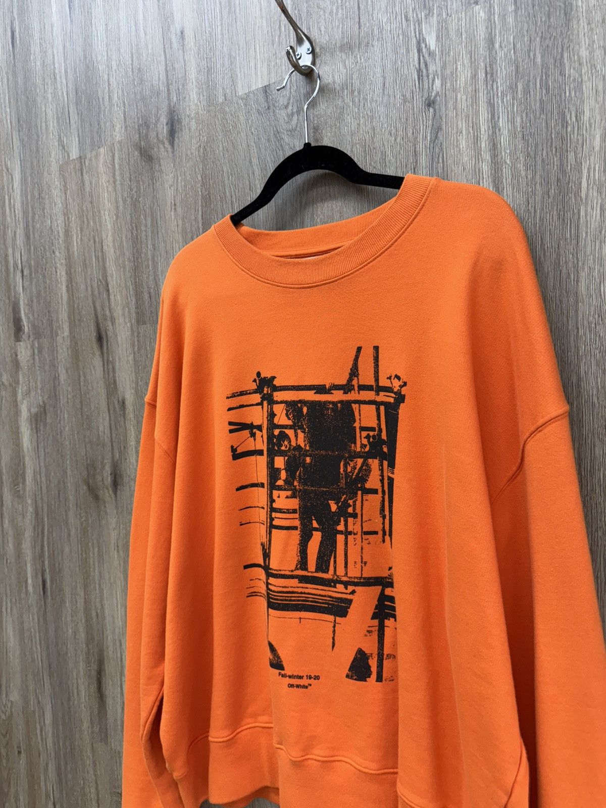Off-White Off White Orange Crewneck Size US L / EU 52-54 / 3 - 3 Thumbnail