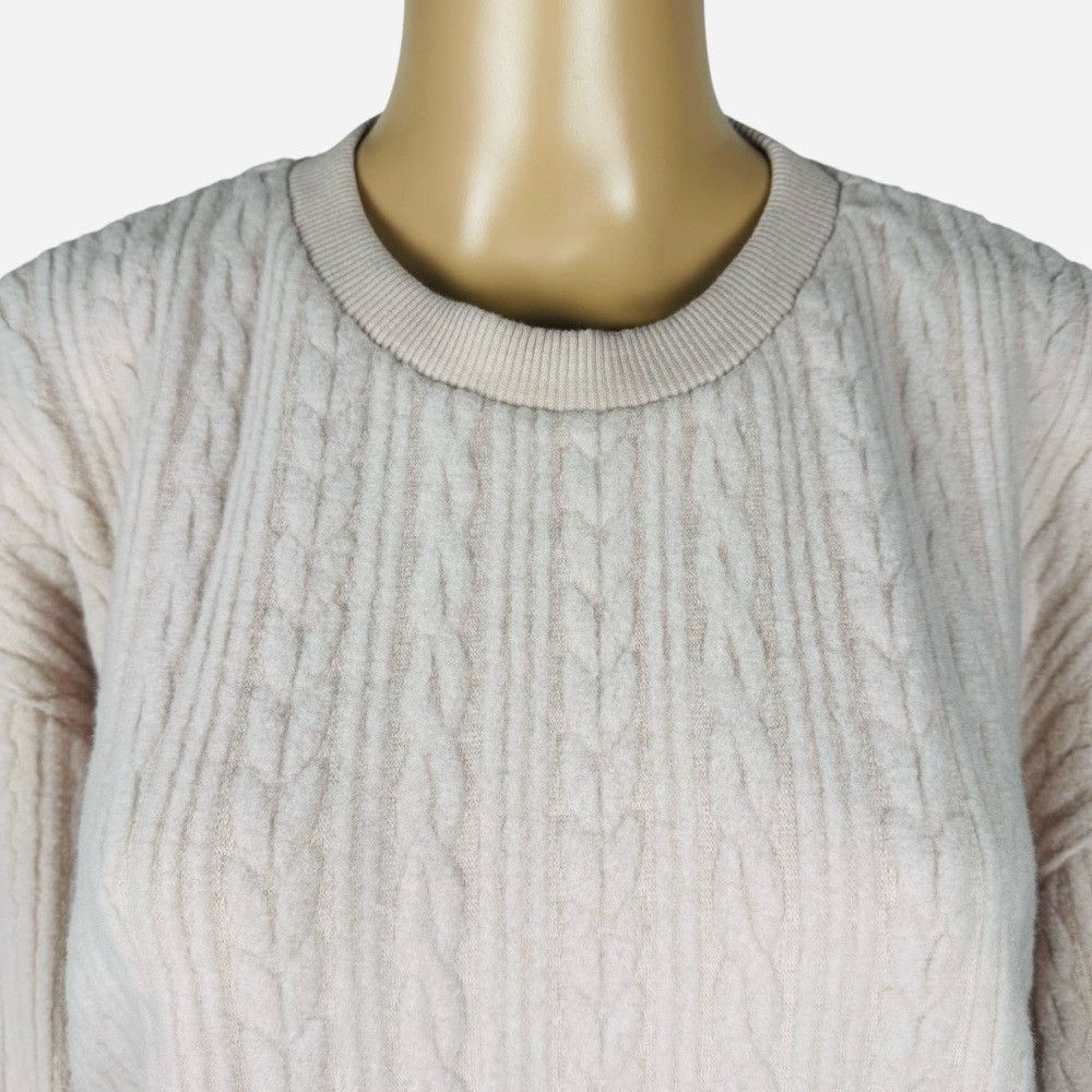 Zara NWT Zara Cable Crop Super Soft Beige Sweater Size L Size L / US 10 / IT 46 - 3 Thumbnail