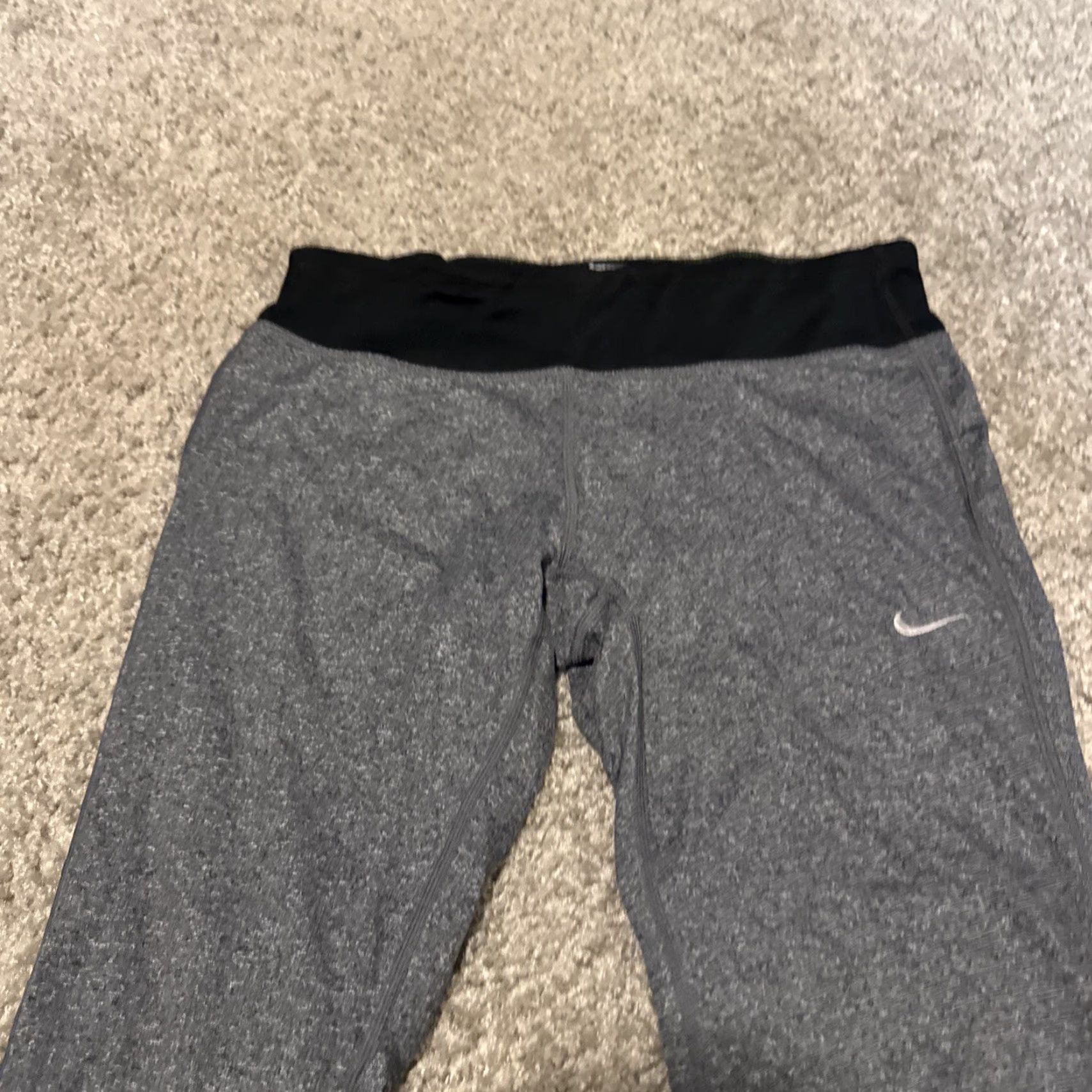 Nike Nike Dri-Fit Leggings Yoga Heathered Grey Compression M Womens Size 32" / US 10 / IT 46 - 3 Thumbnail