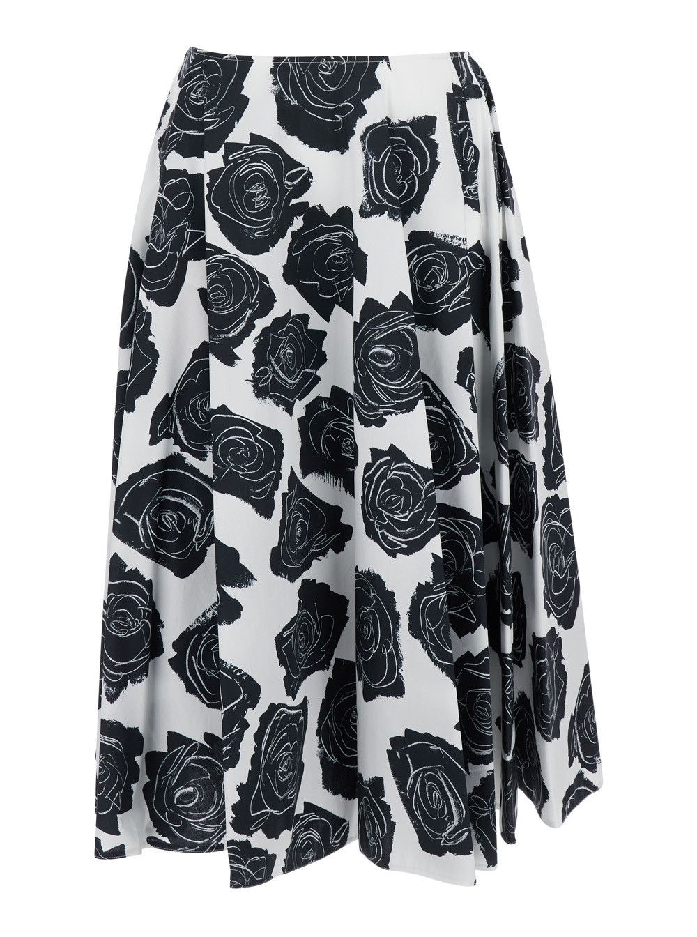 Marni 'Luna' Multicolor Skirt with All-Over Floral Print in Cotton Woman Size 30" / US 8 / IT 44 - 1 Thumbnail