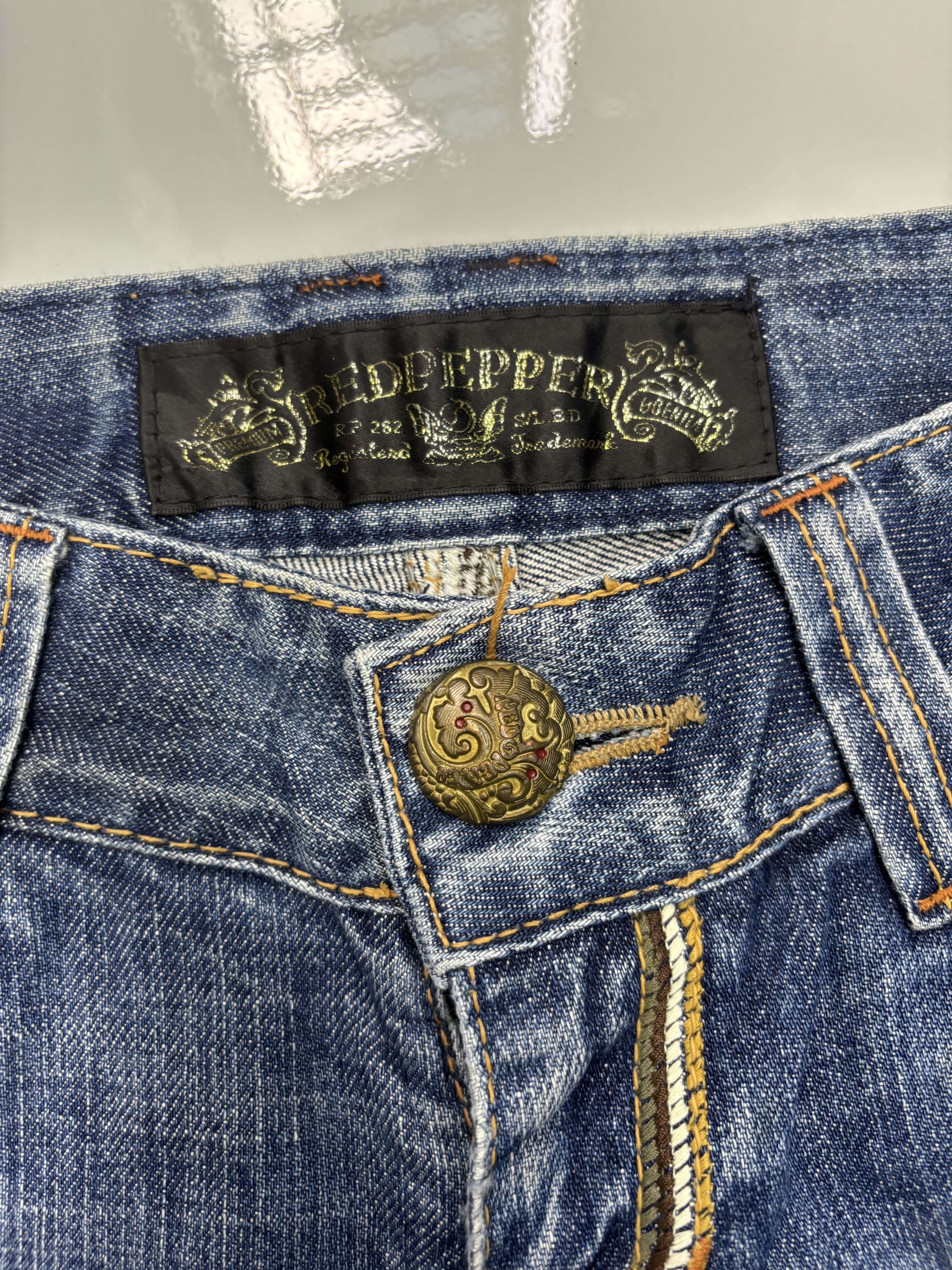 If Six Was Nine 🔥RED PEPPER FLARE JEANS DISTRESS PUNK DENIM JEANS Size US 30 / EU 46 - 10 Thumbnail