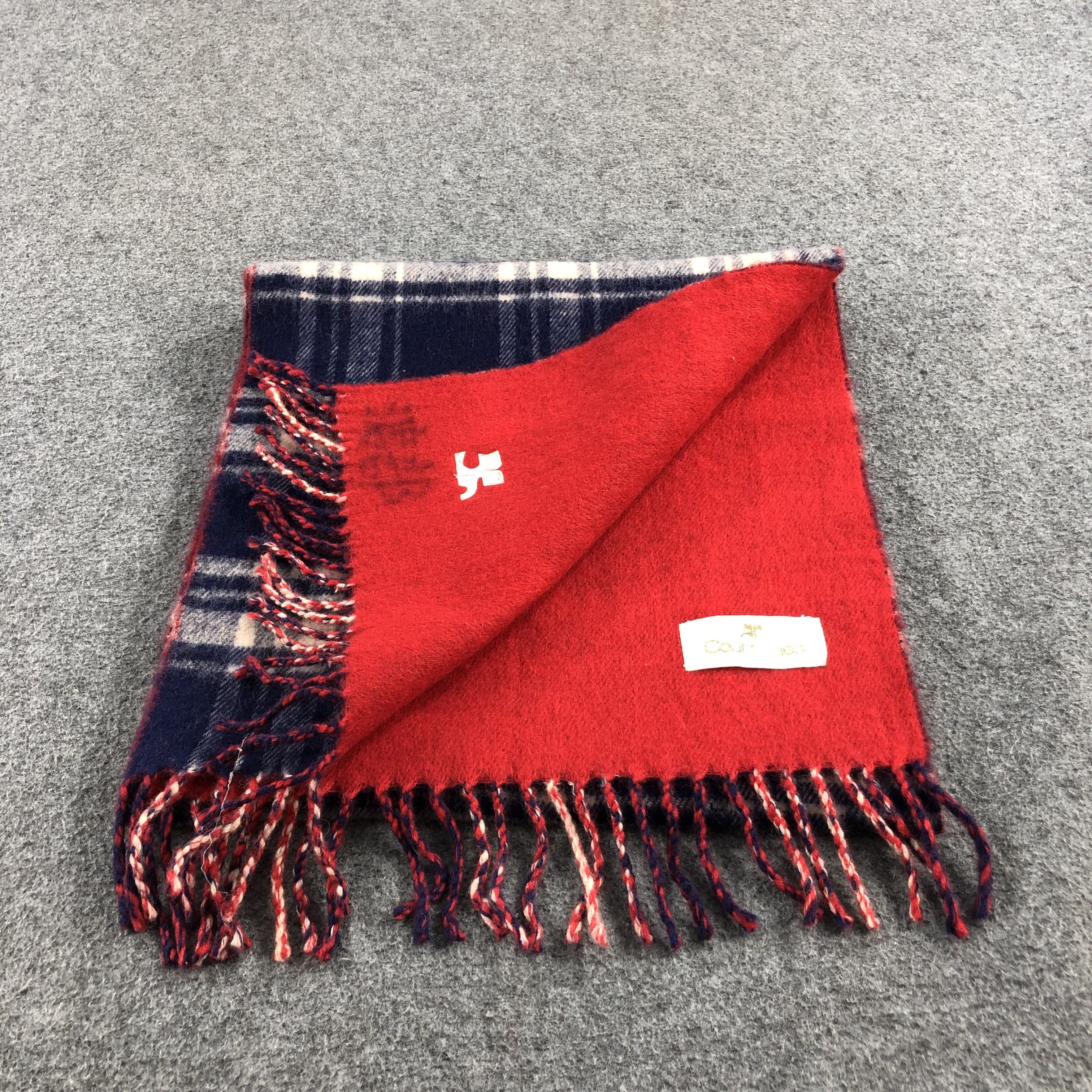 Courreges Courreges Tartan Wool Scarf Muffler V815 Size ONE SIZE - 6 Thumbnail