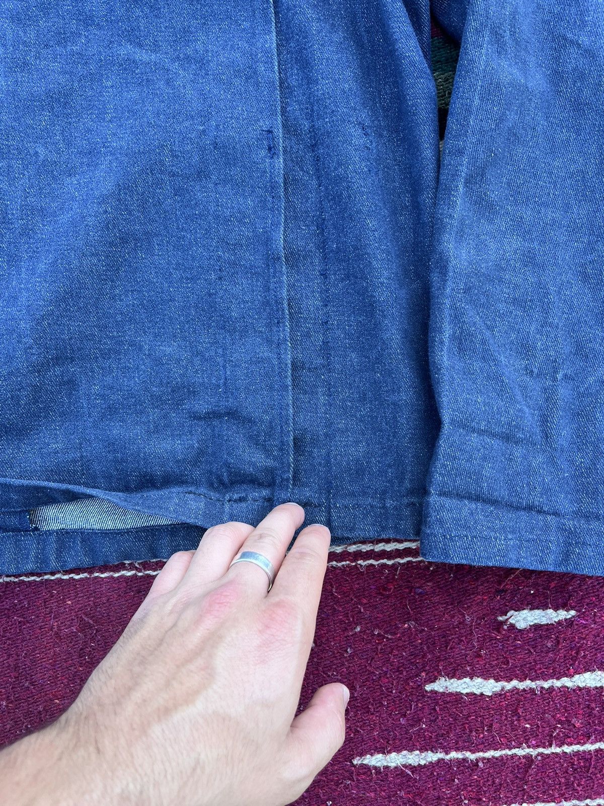 Japanese Brand Vintage 50’s indigo Denim Cropped RARE USN Size US M / EU 48-50 / 2 - 9 Thumbnail