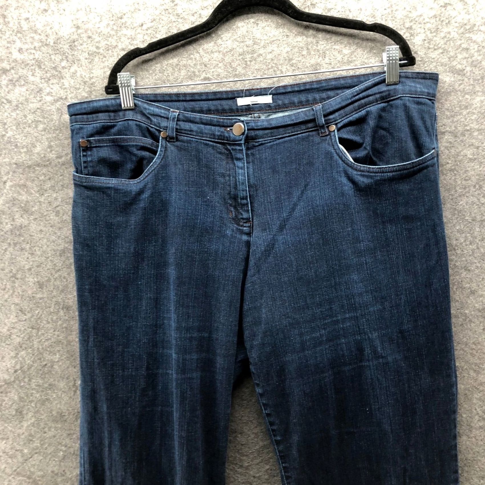 Eileen Fisher Eileen Fisher Jeans Womens XL Blue Straight Leg Waist Stretch Dark Wash Size 40" / US 18 - 4 Thumbnail