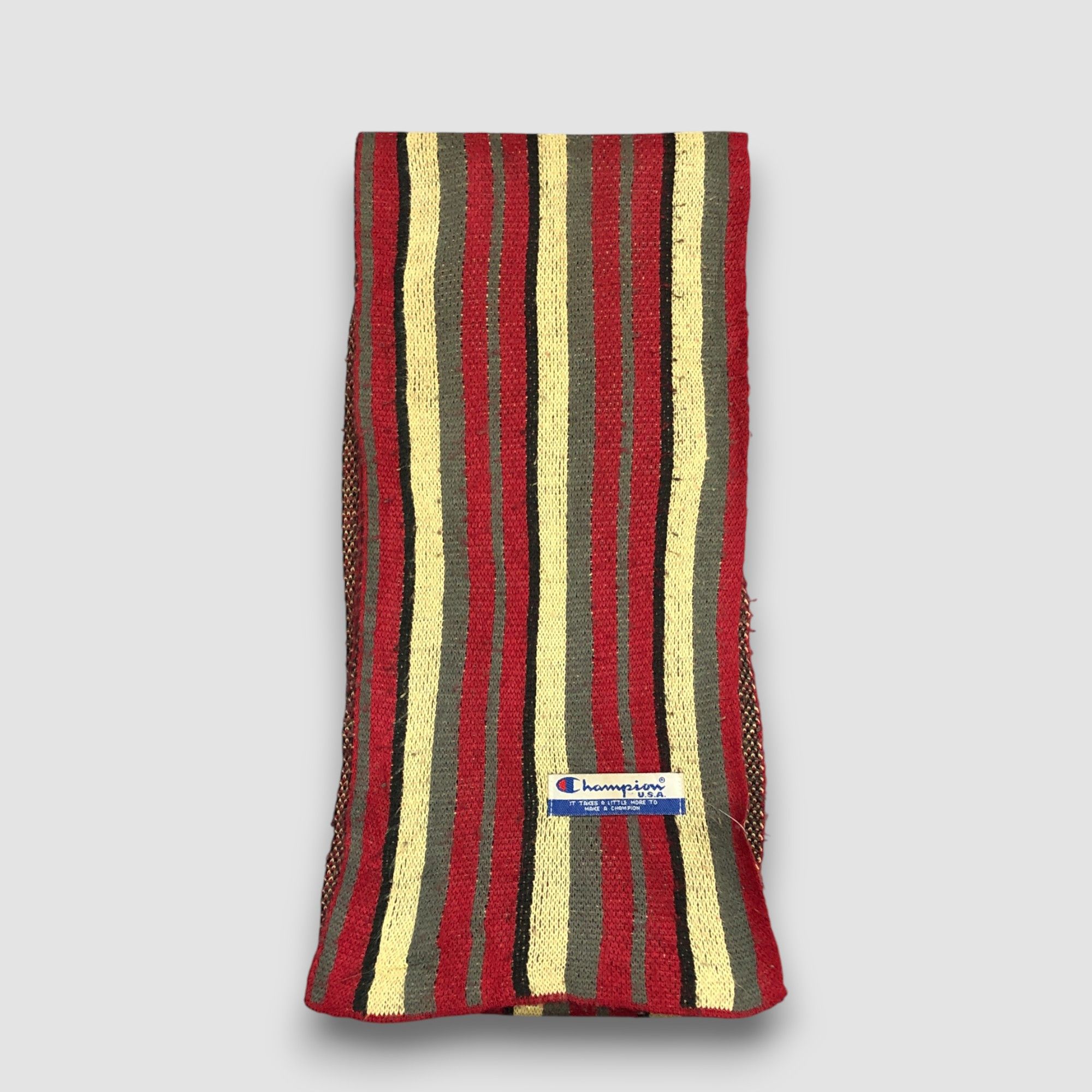 Champion Vintage Champion Scarf Muffler Knit Wool Ribbed Knit Scarves Size ONE SIZE - 3 Thumbnail