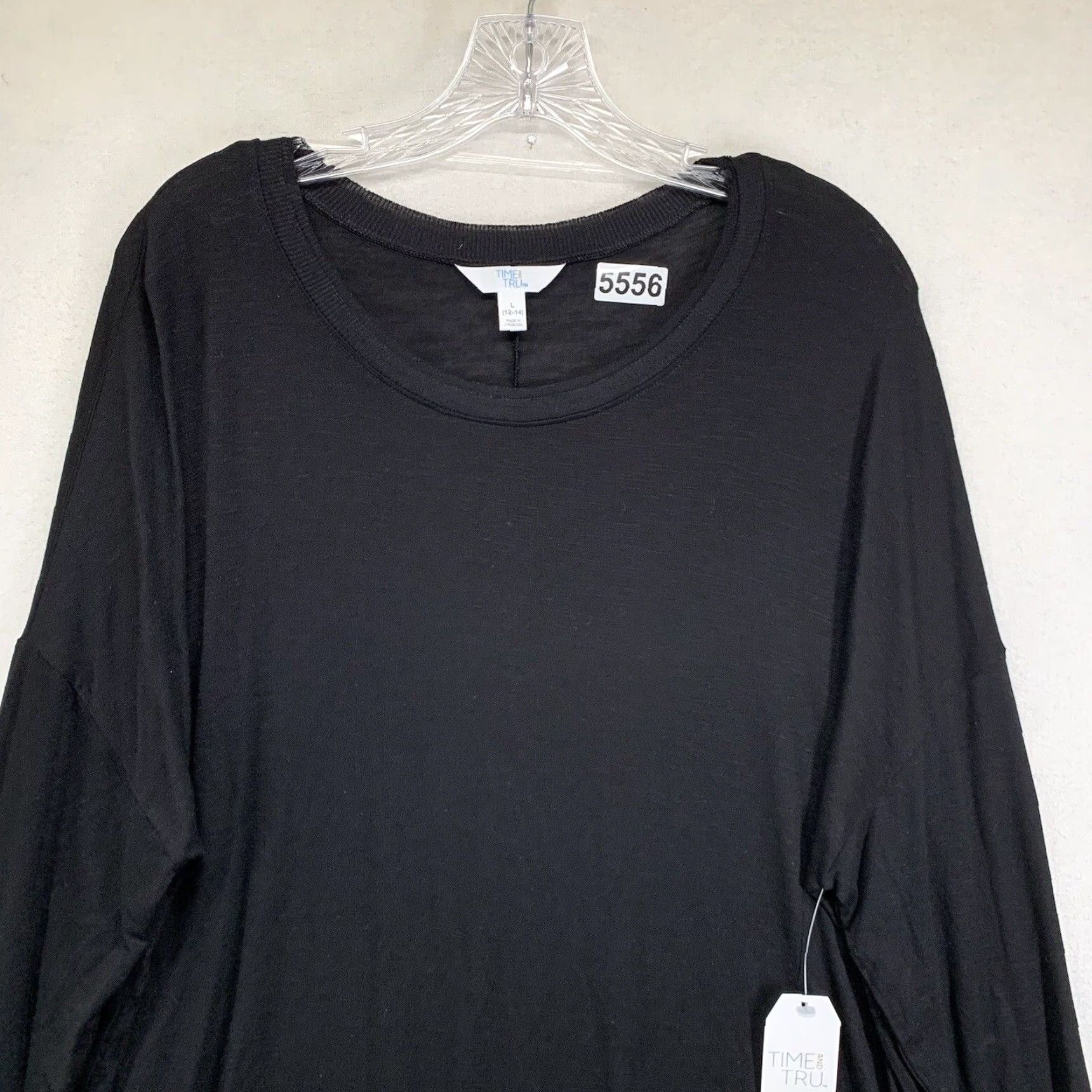 Vintage VINTAGE Time and Tru Women's Tunic Shirt Large Black Long Sleeve Classic Fitted Soft Size L / US 10 / IT 46 - 3 Thumbnail
