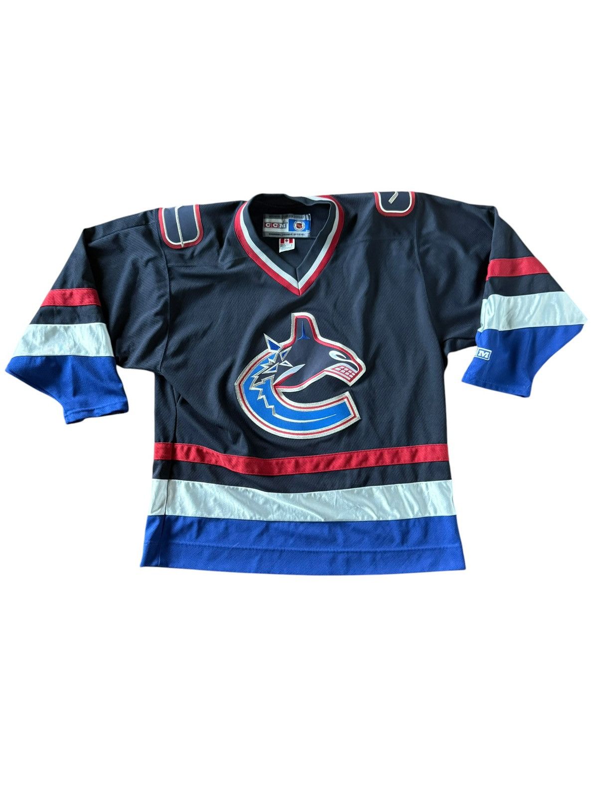 Ccm Vancouver Canucks Hockey Jersey Size Large Blank VTG Size US L / EU 52-54 / 3 - 1 Thumbnail
