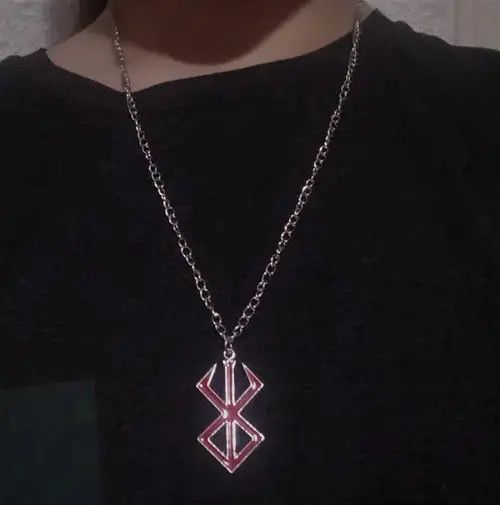 Japanese Brand Berserk Guts Sword Logo Norse Viking Chain Necklace Size ONE SIZE - 3 Thumbnail