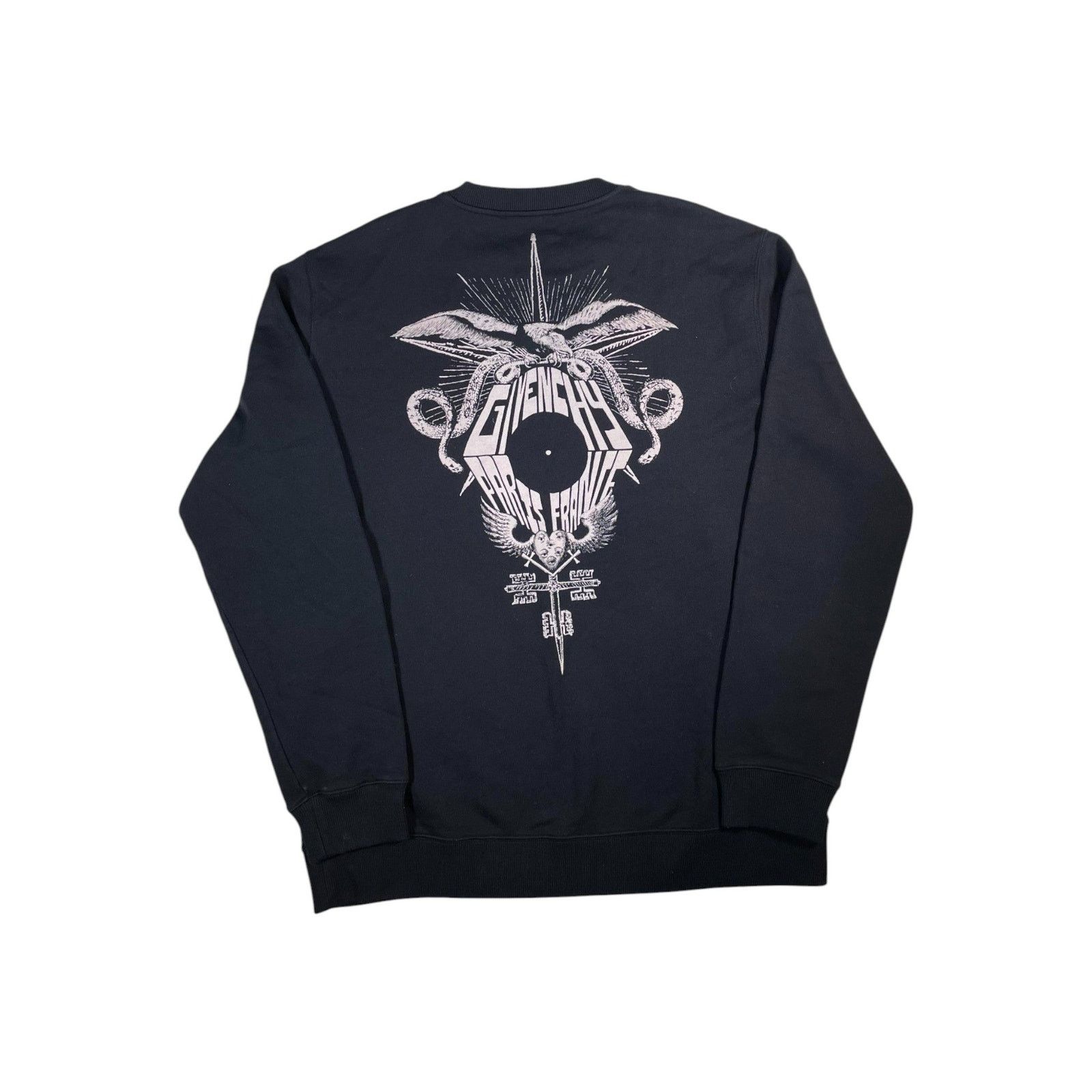 Givenchy Givenchy Paris Black & Cream Crewneck Size US XL / EU 56 / 4 - 2 Thumbnail