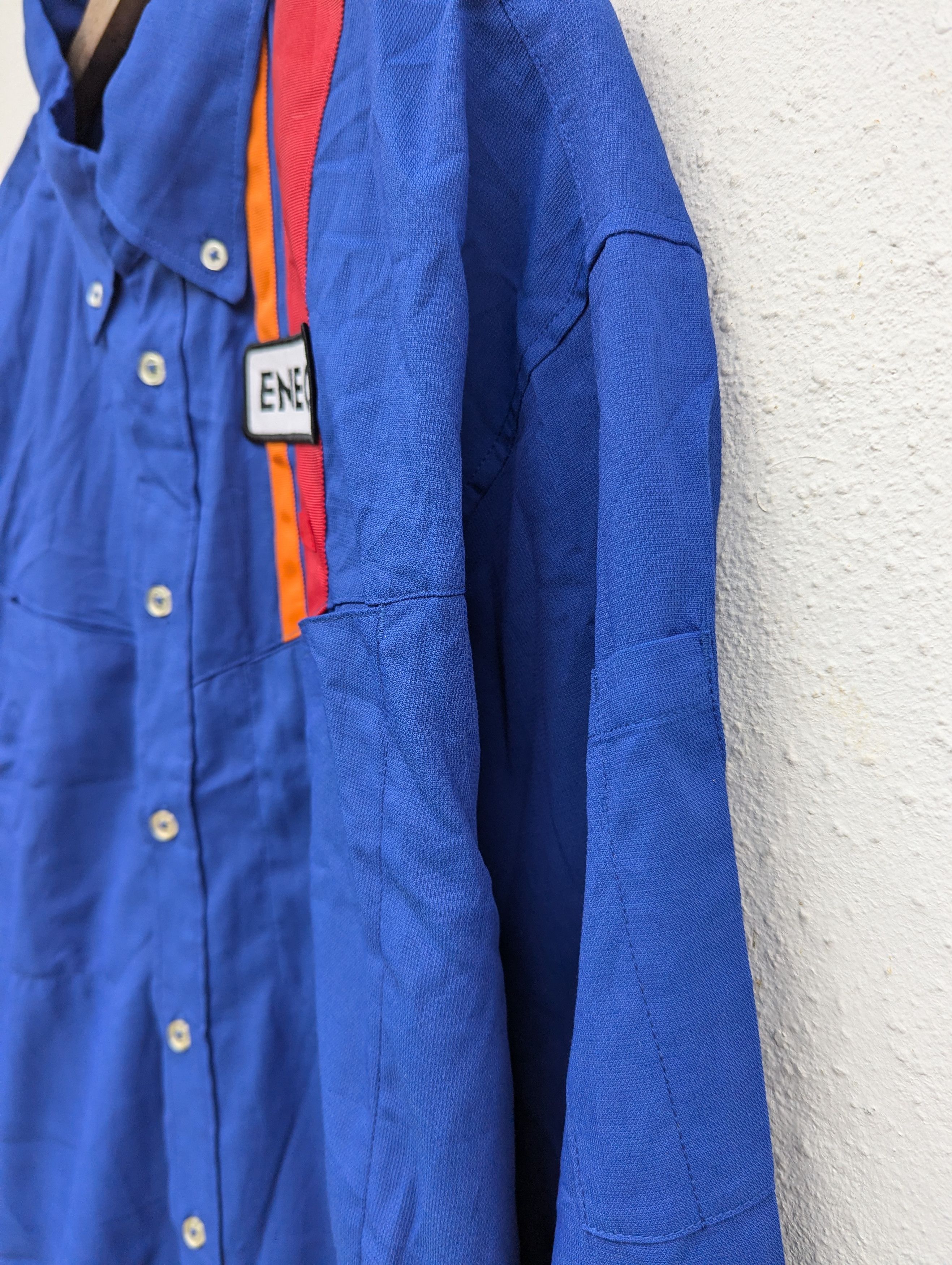 Japanese Brand ENEOS LONG SLEEVE SHIRT BUTTON UP Size US XXL / EU 58 / 5 - 5 Thumbnail