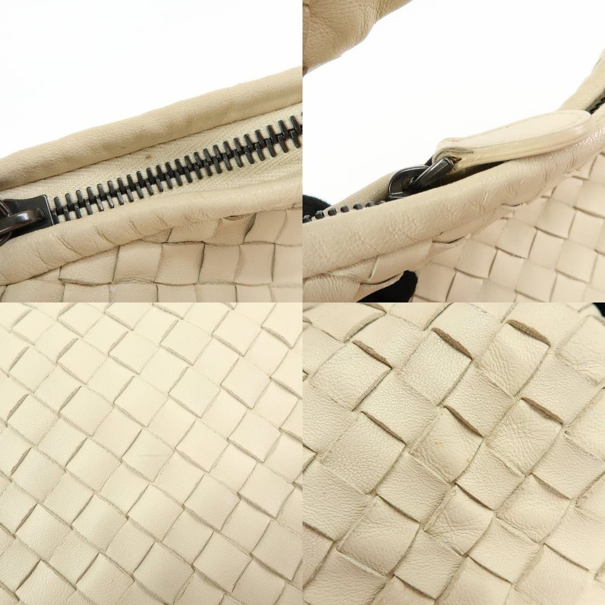 Bottega Veneta Bottega Veneta Intrecciato Lambskin Hobo Bag Cream Size ONE SIZE - 6 Thumbnail