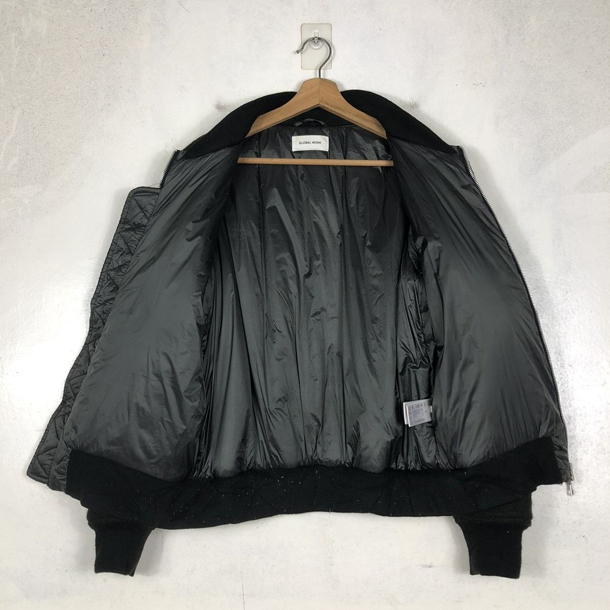 Japanese Brand 📌VINTAGE WOOL BIKER BOMBER JACKET GLOBAL WORK JAPAN Size US M / EU 48-50 / 2 - 13 Thumbnail